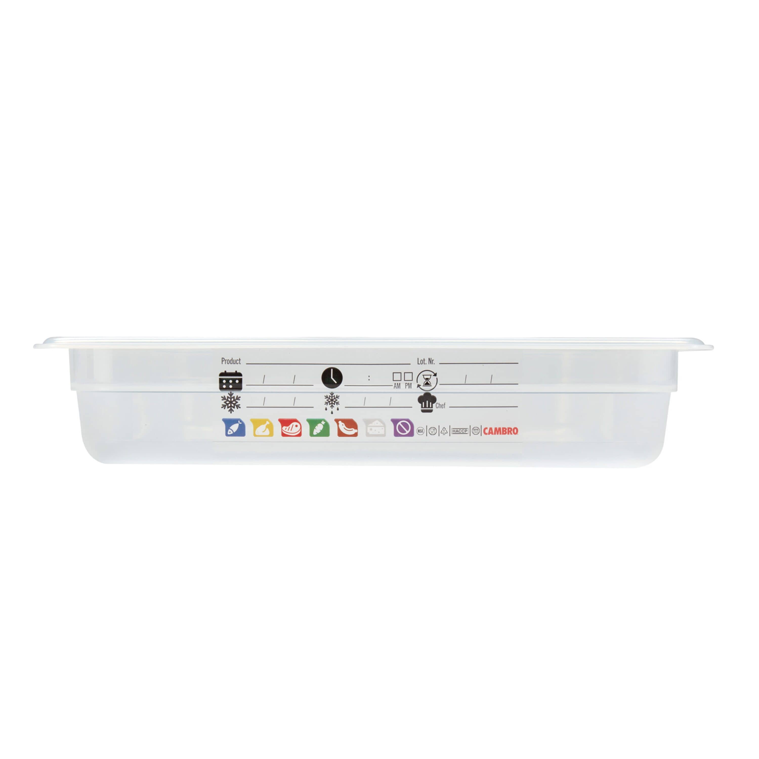 (6 bucăți) CAMBRO | SafeTrak - Recipiente din polipropilenă GN 1/1 - Lăptos - Înălțime: 65mm — 5