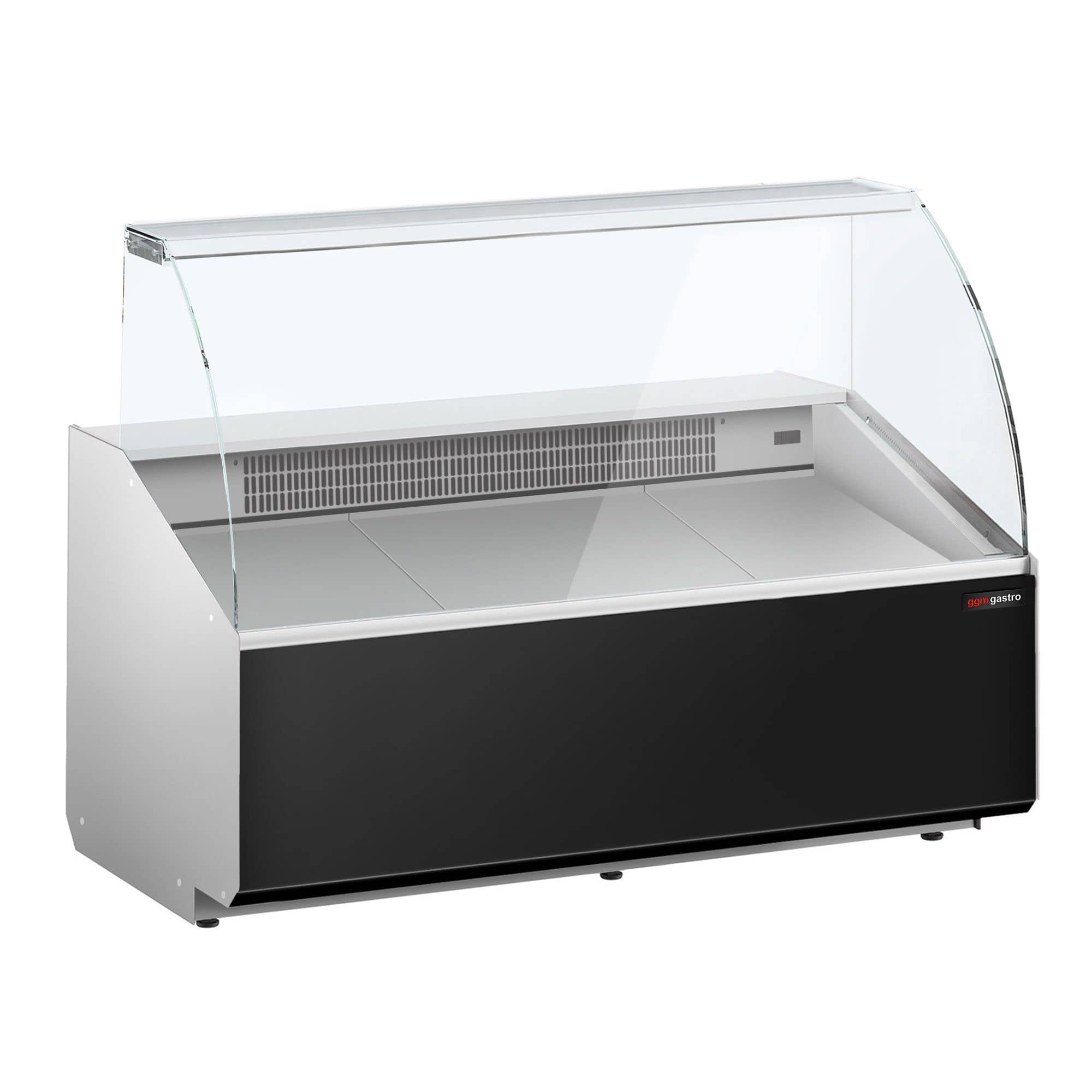 Vitrină frigorifică orizontală - 1568x979 mm - 324 L - panou frontal negru - geam frontal drept - spate cu 2 uși — 5