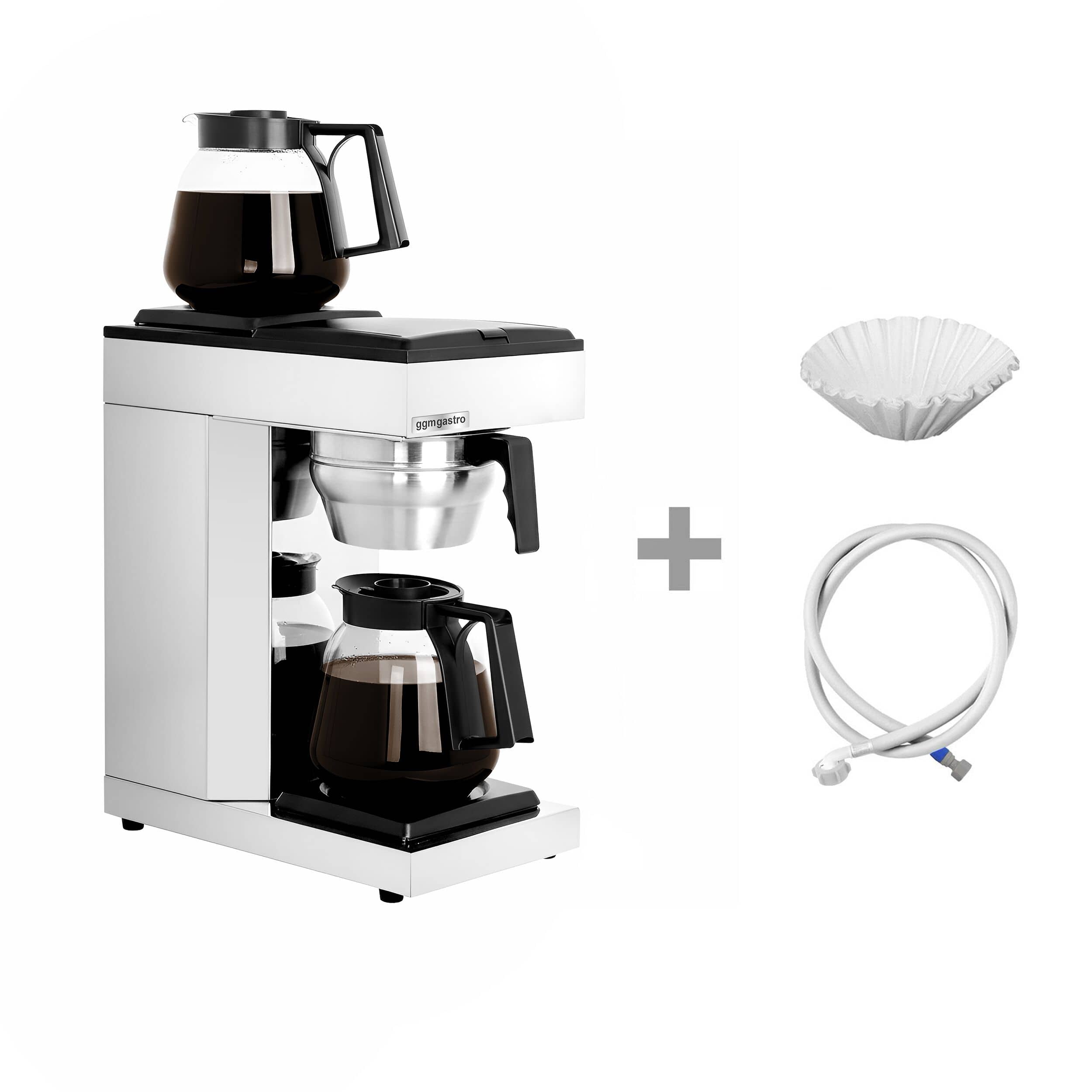 Aparat de cafea cu filtru – 1,8 litri – cu 2 plăci de menținere a căldurii și sistem termokinetic – include 2 carafe din sticlă — 2
