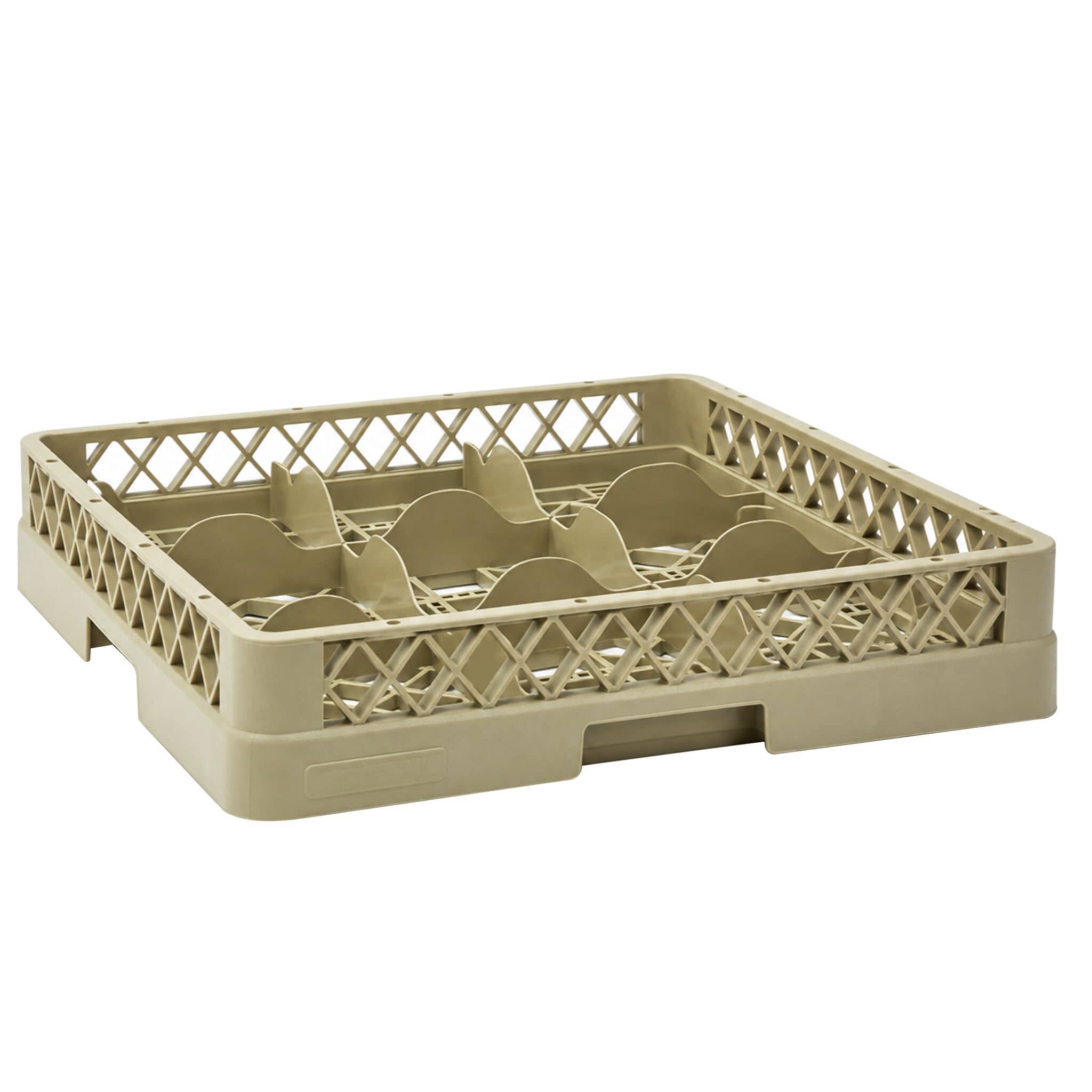 Coș pentru spălarea paharelor 1/1 – 500 x 500 mm – 9 compartimente – bej – compatibil cu ARU9N — 2