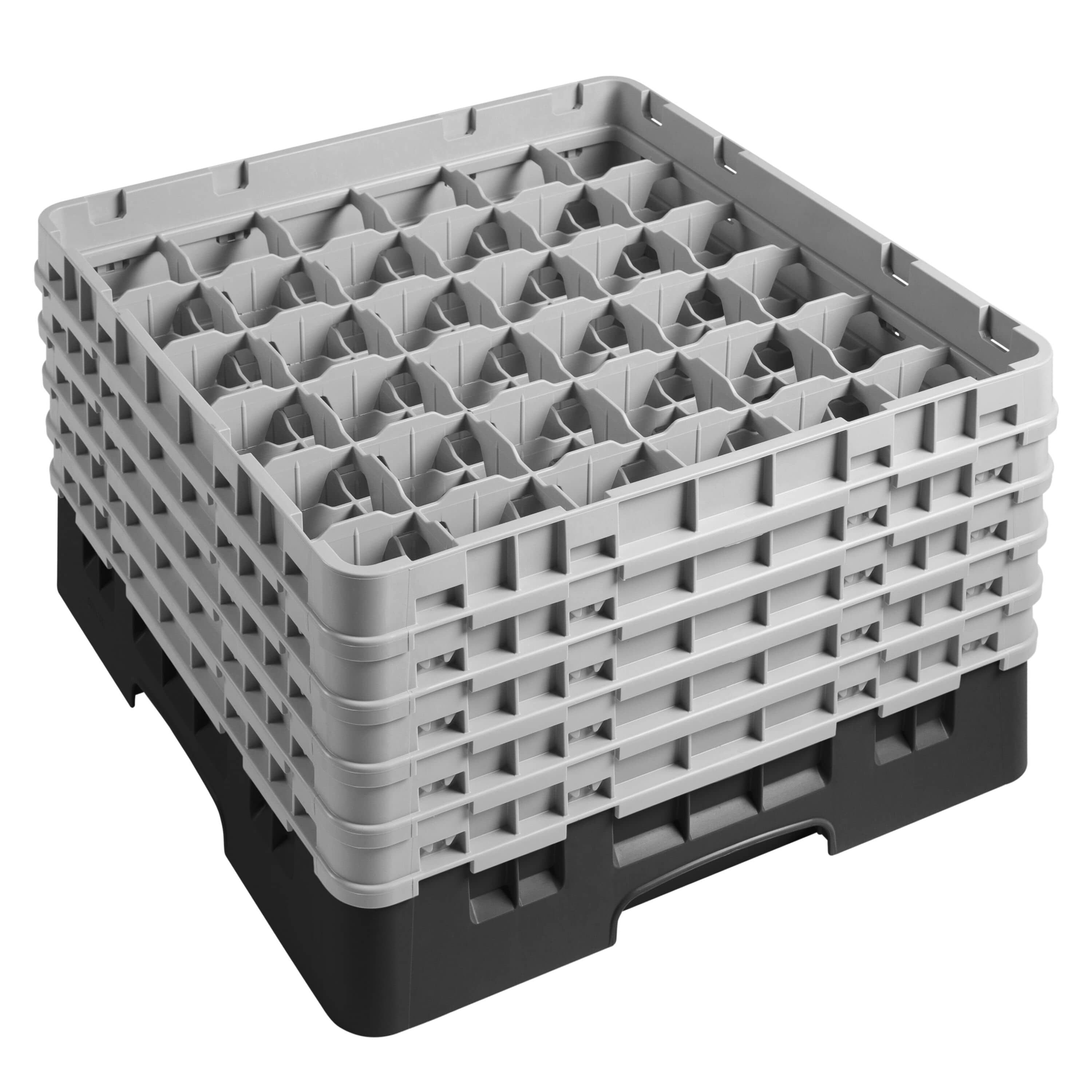 CAMBRO | CAMRACK® - Coș spălător de sticlă 1/1 cu 5 extensii - 500x500mm - 36 compartimente - Negru — 2