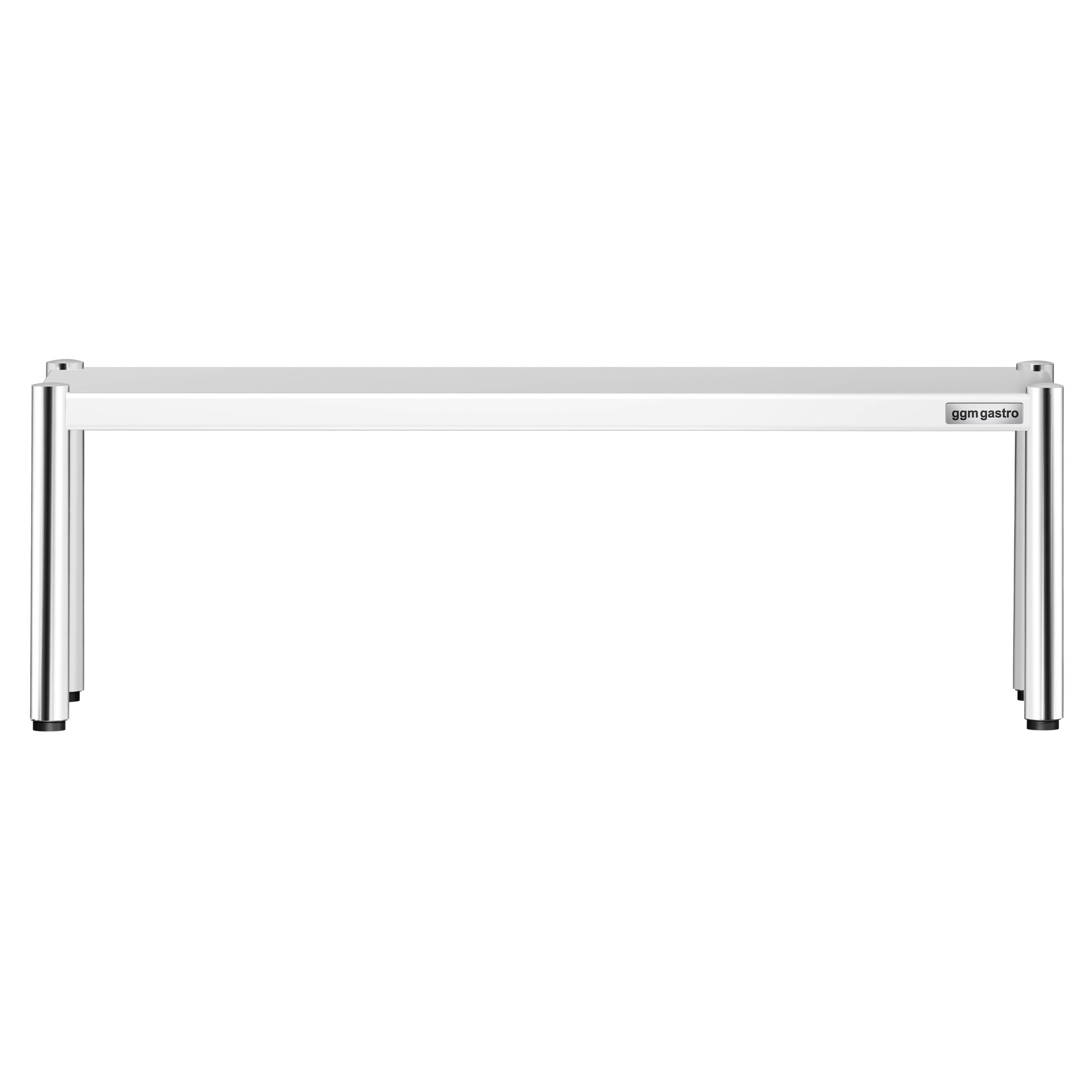 Raft superior pentru masă de lucru PREMIUM din oțel inoxidabil - 1 polițe - 1400x370 mm - polițe reglabile pe înălțime — 5