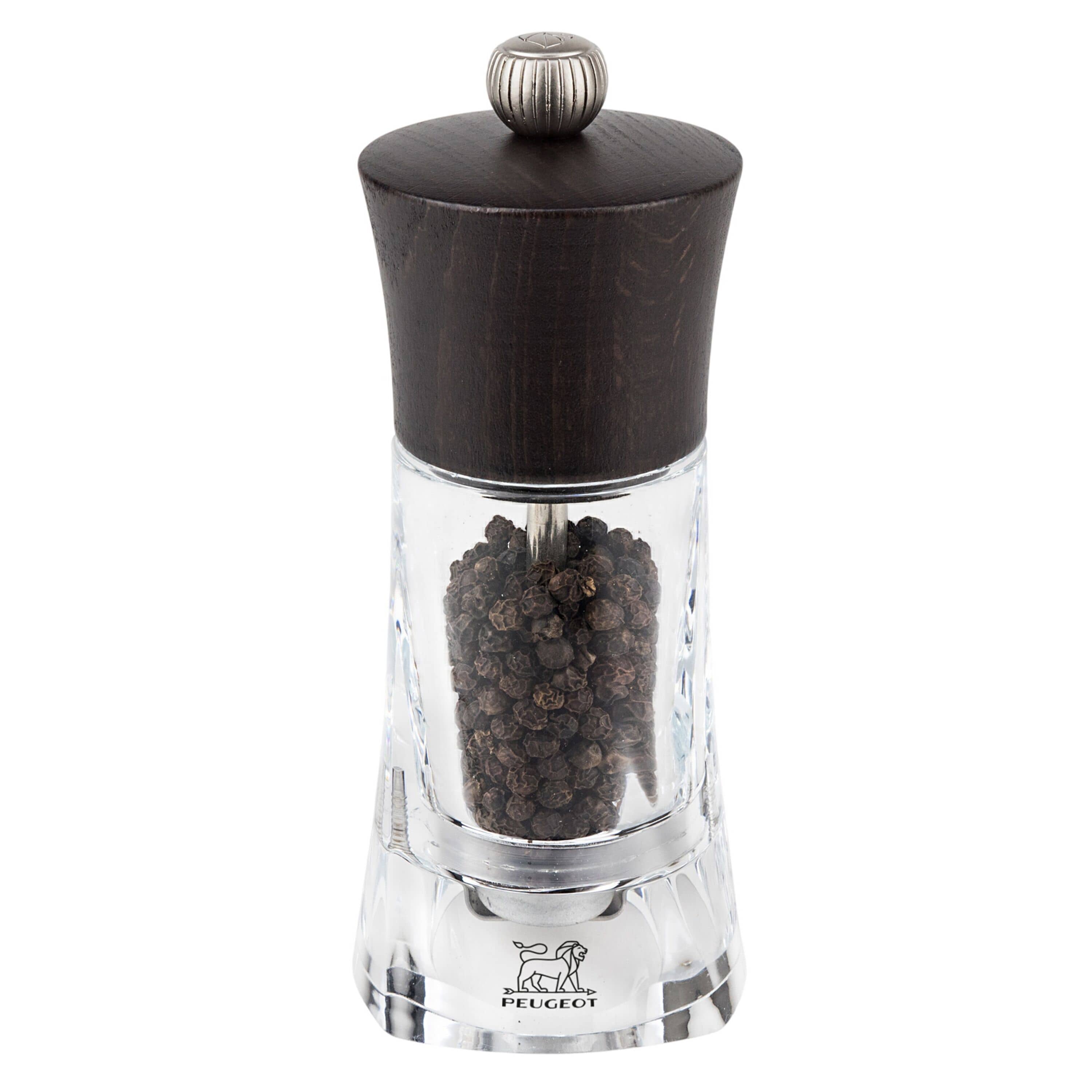(6 bucăți) PEUGEOT | OLÉRON - Râșniță de piper - Lemn/acril - Ciocolată - Înălțime: 140 mm — 4
