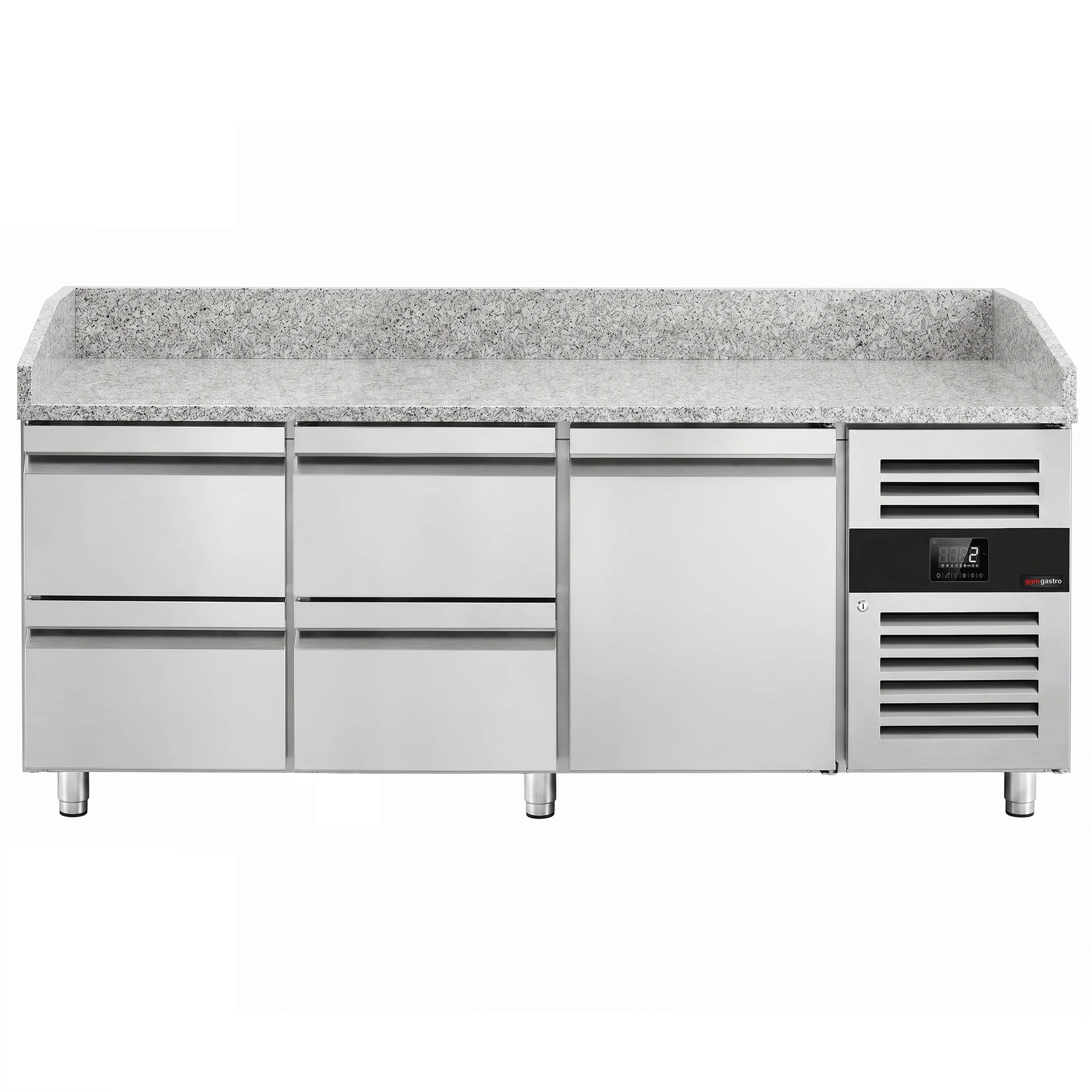 Vitrină frigorifică pentru pizza ECO – 2000 x 800 mm – cu 1 ușă și 4 sertare — 5