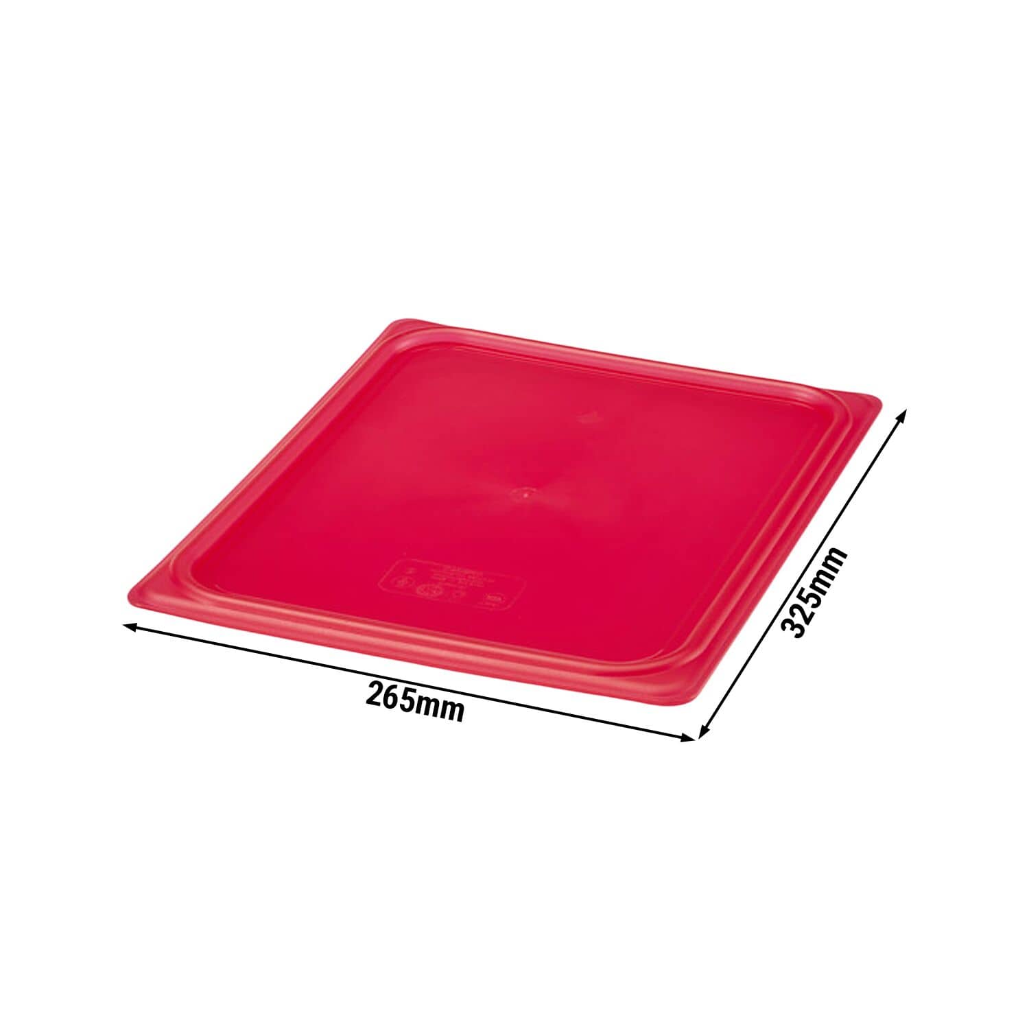 (6 bucăți) CAMBRO | SafeTrak - Capac din polipropilenă GN 1/2 - Roșu — 3