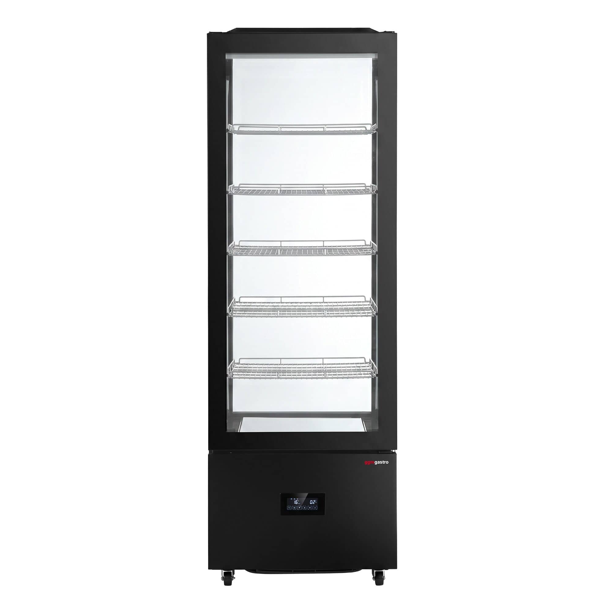Vitrină panoramică - 402 litri - 590 mm - 1 ușă din sticlă - geam drept - cu 5 rafturi - iluminare LED — 5