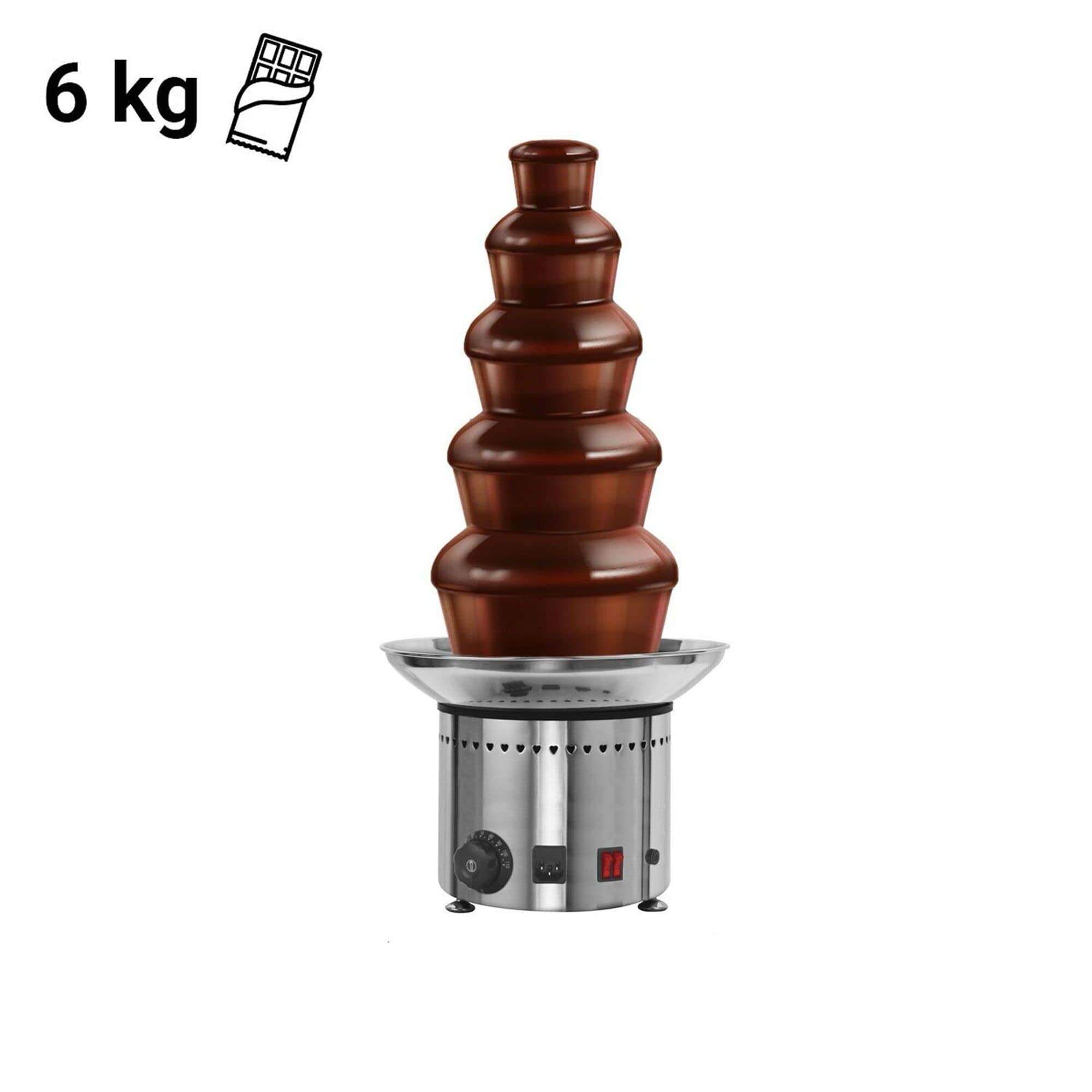 Fântână de ciocolată - 280 W - 5 nivele - Capacitate de umplere: 6 kg - Înălțime: 700 mm — 2