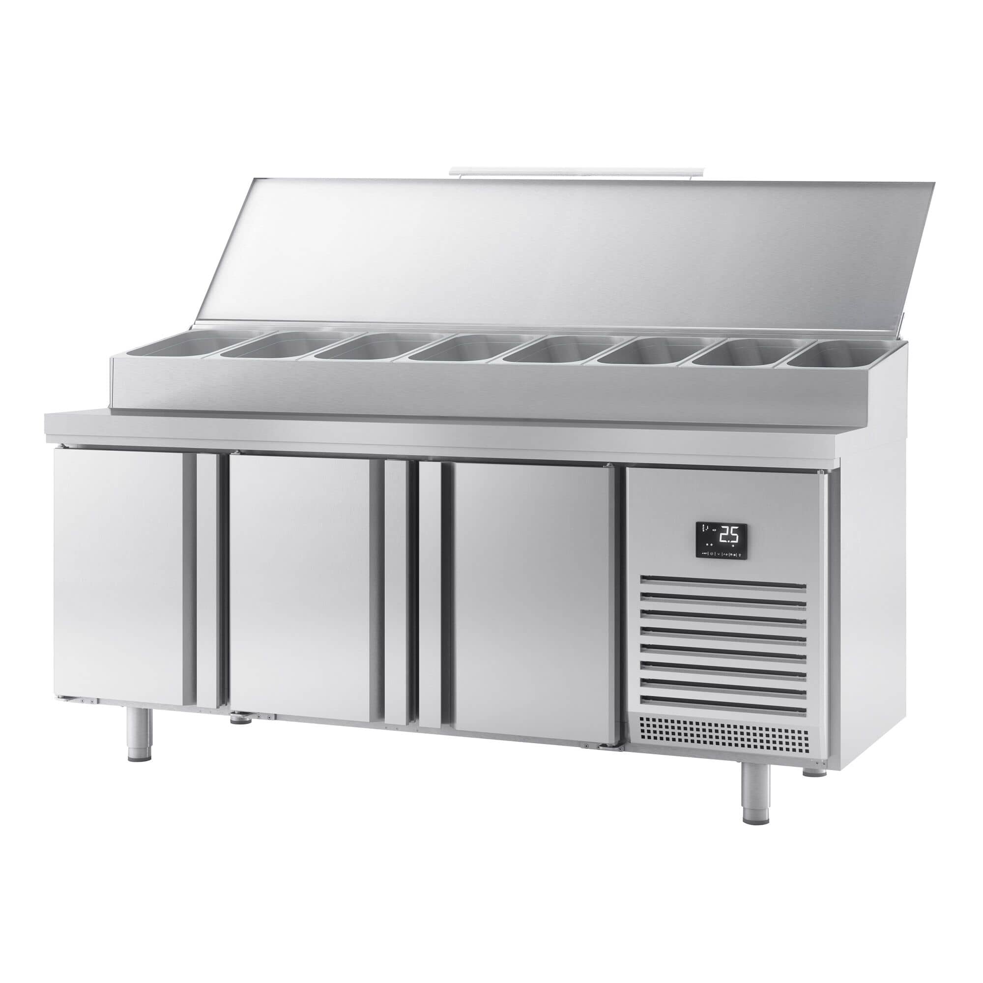 Saladetă Mini - 1960x600 mm - 3 uși - pentru 11x GN 1/4 recipiente — 5