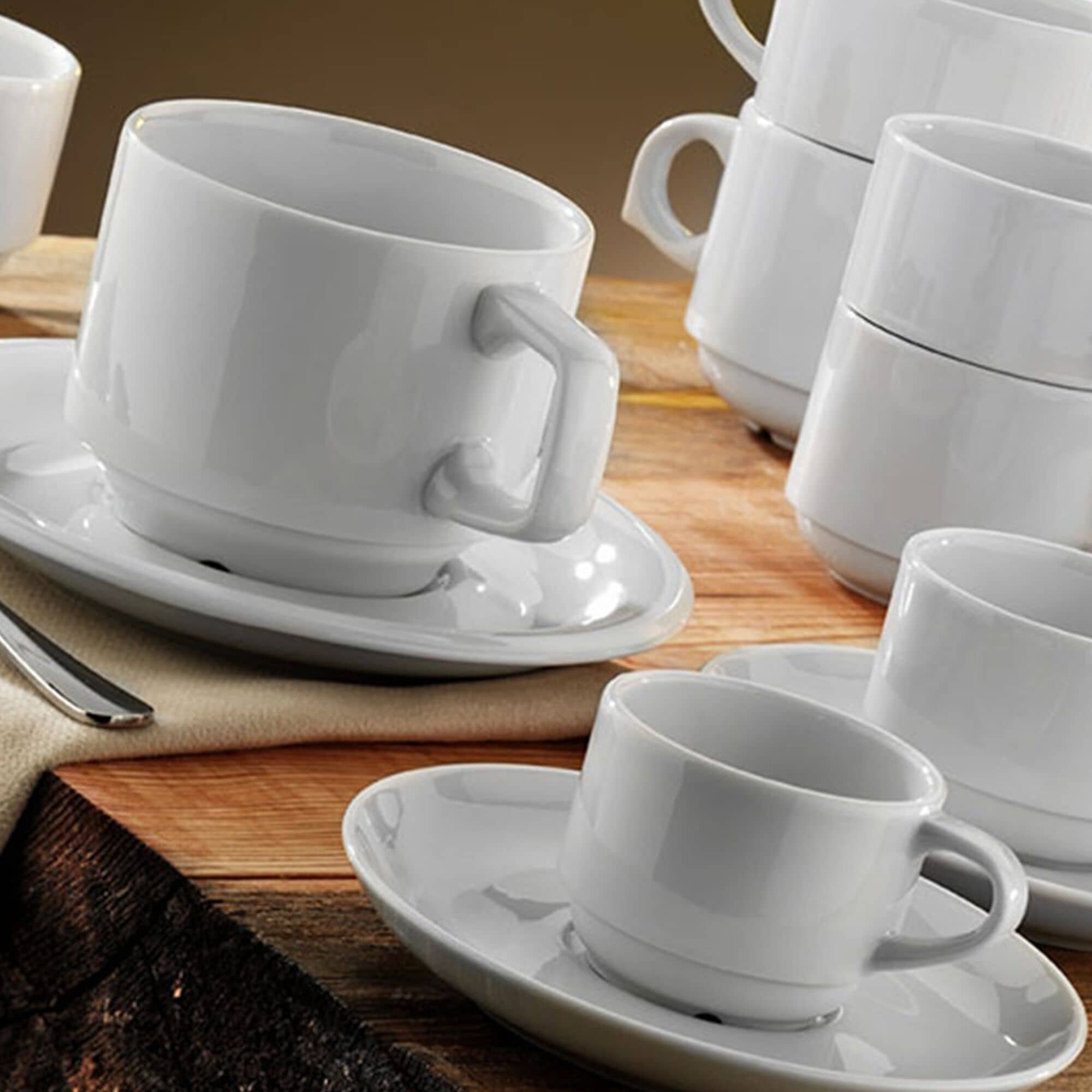 (6 bucăți) ENTITY - Farfurie pentru espresso - Alb — 4
