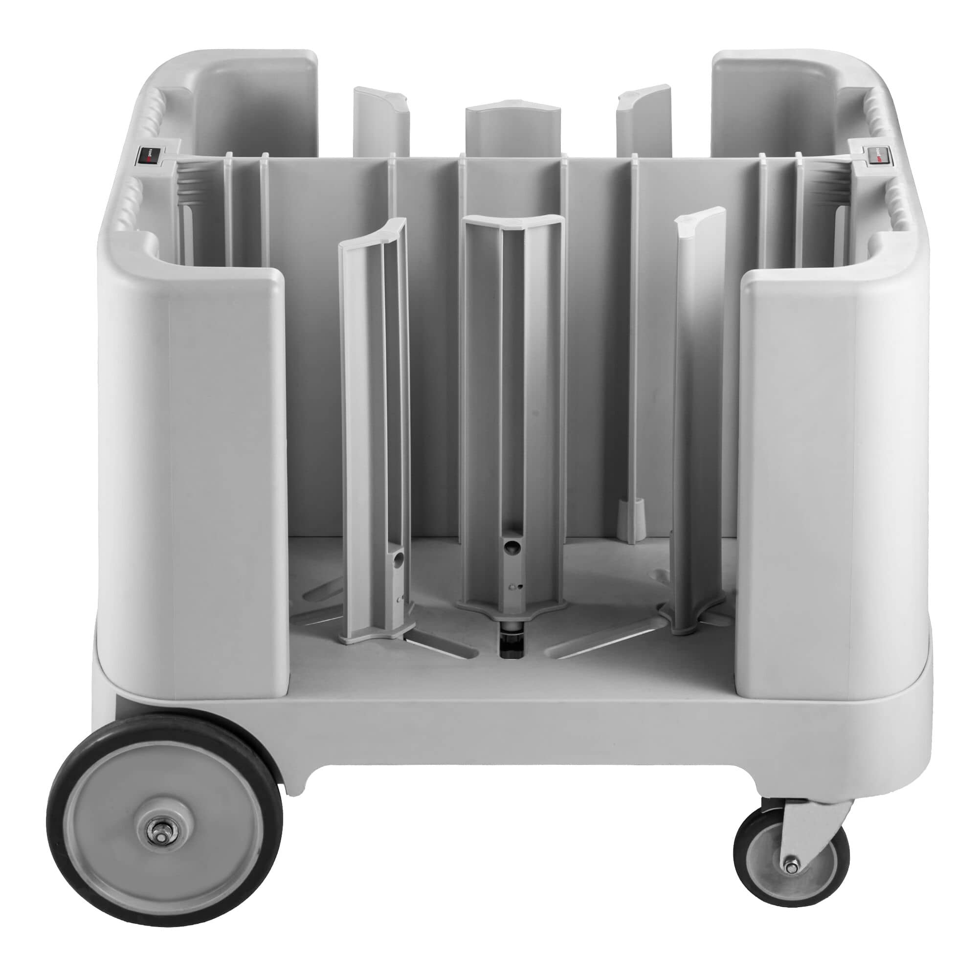 Cărucior distribuitor de farfurii - neutru - 963x908x763 mm - cu roți - 405 farfurii - polietilenă - Ø 114-330 mm — 5