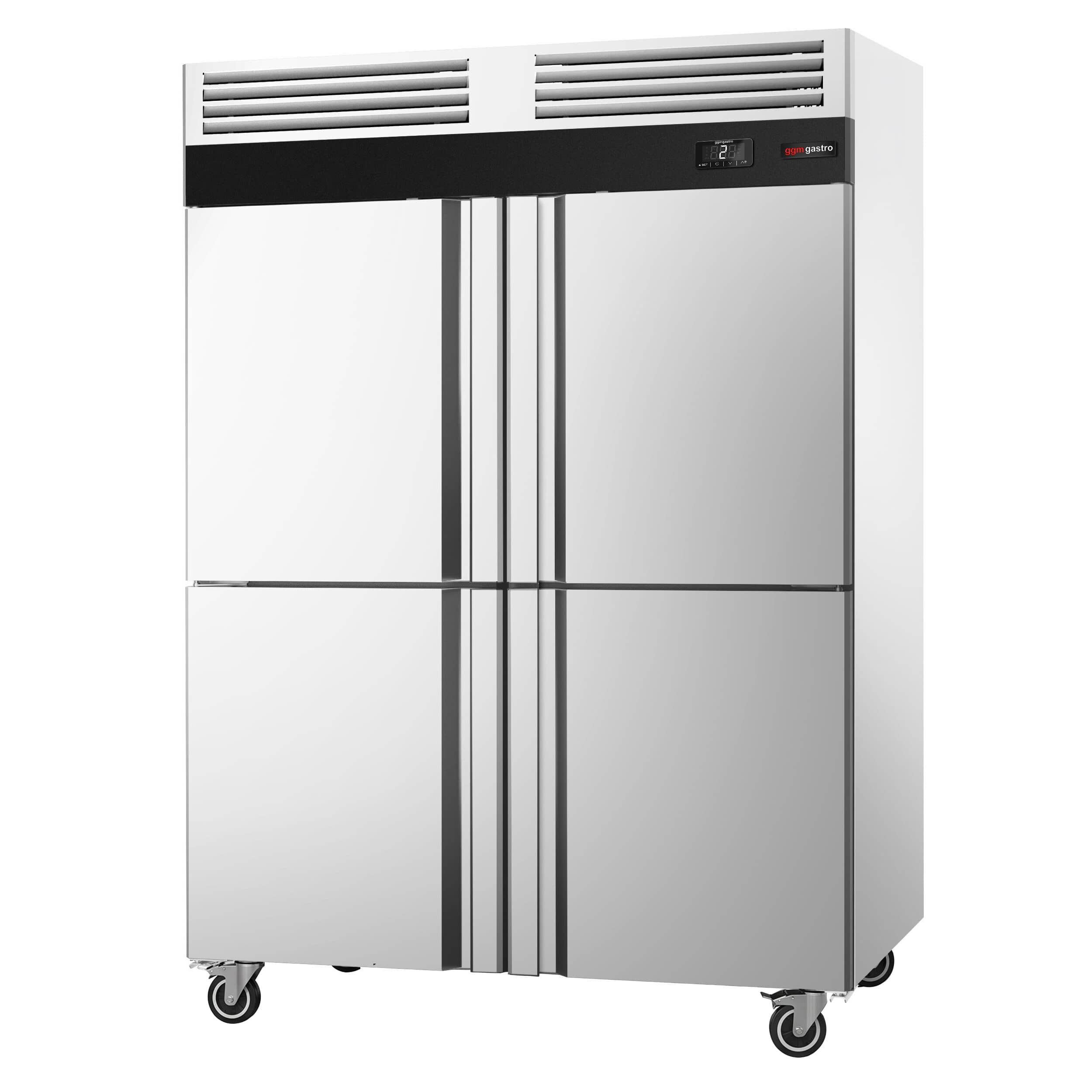 Frigider de depozitare din oțel inoxidabil ECO – GN 1/1 – 1700 litri – cu 4 uși jumătate — 8