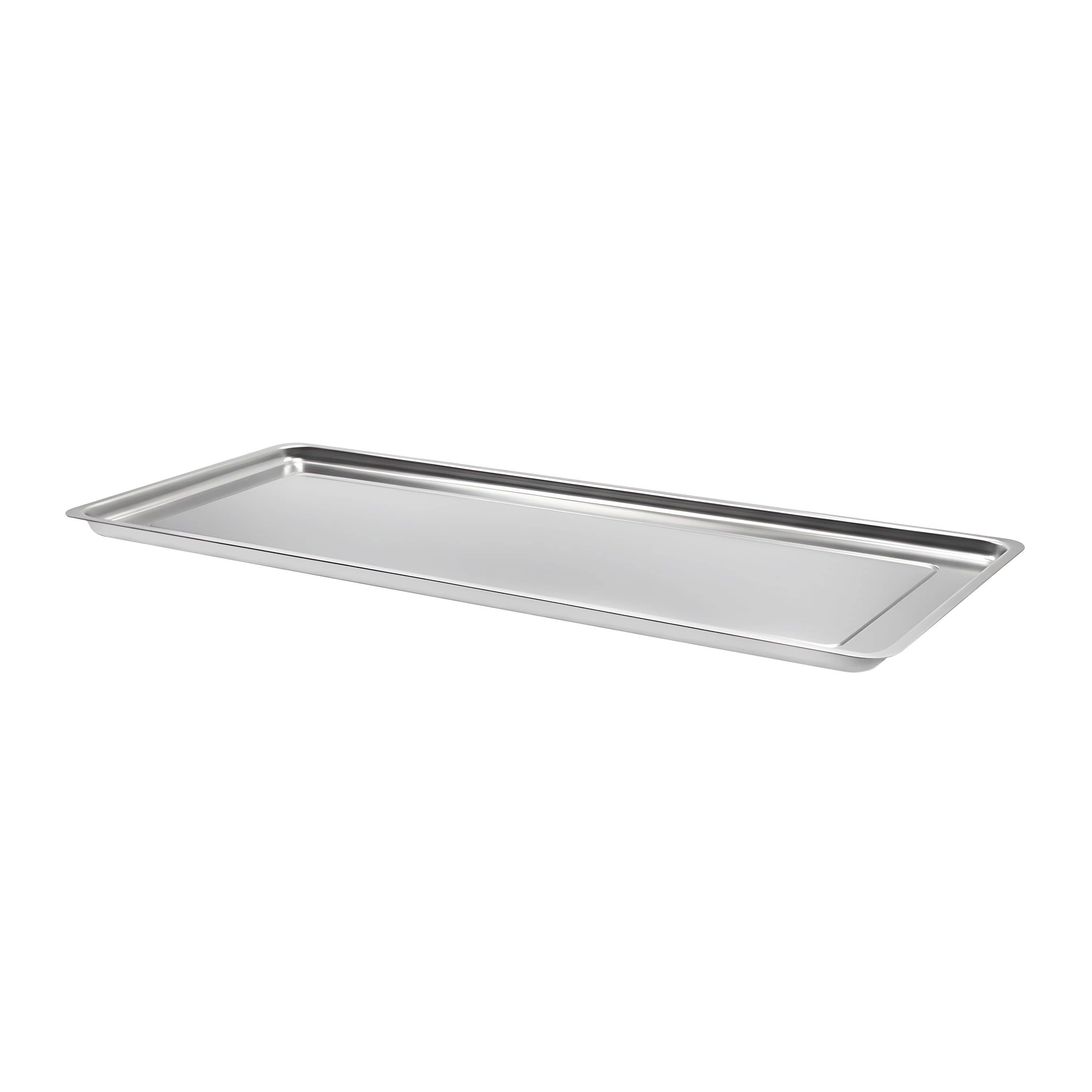 Platou servire - oțel inoxidabil - dreptunghiular - cu margine - 820x270 mm - Adâncime: 20 mm — 5