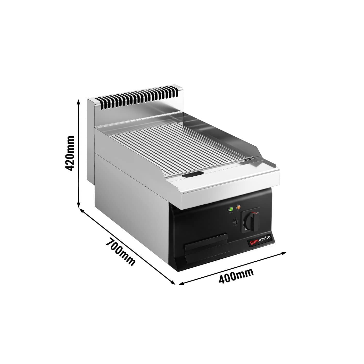 Plită de gătit electrică - 4,05 kW - cu caneluri — 3