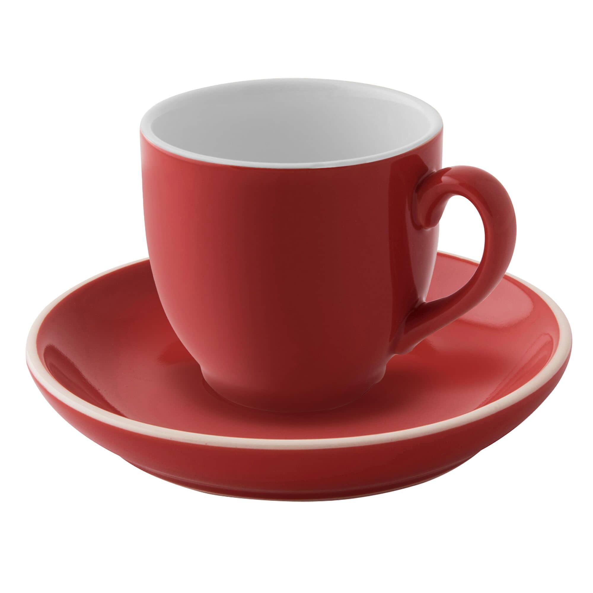 (6 buc) Colors - Ceașcă cappuccino - 140 ml - Roșu - stivuibilă — 4
