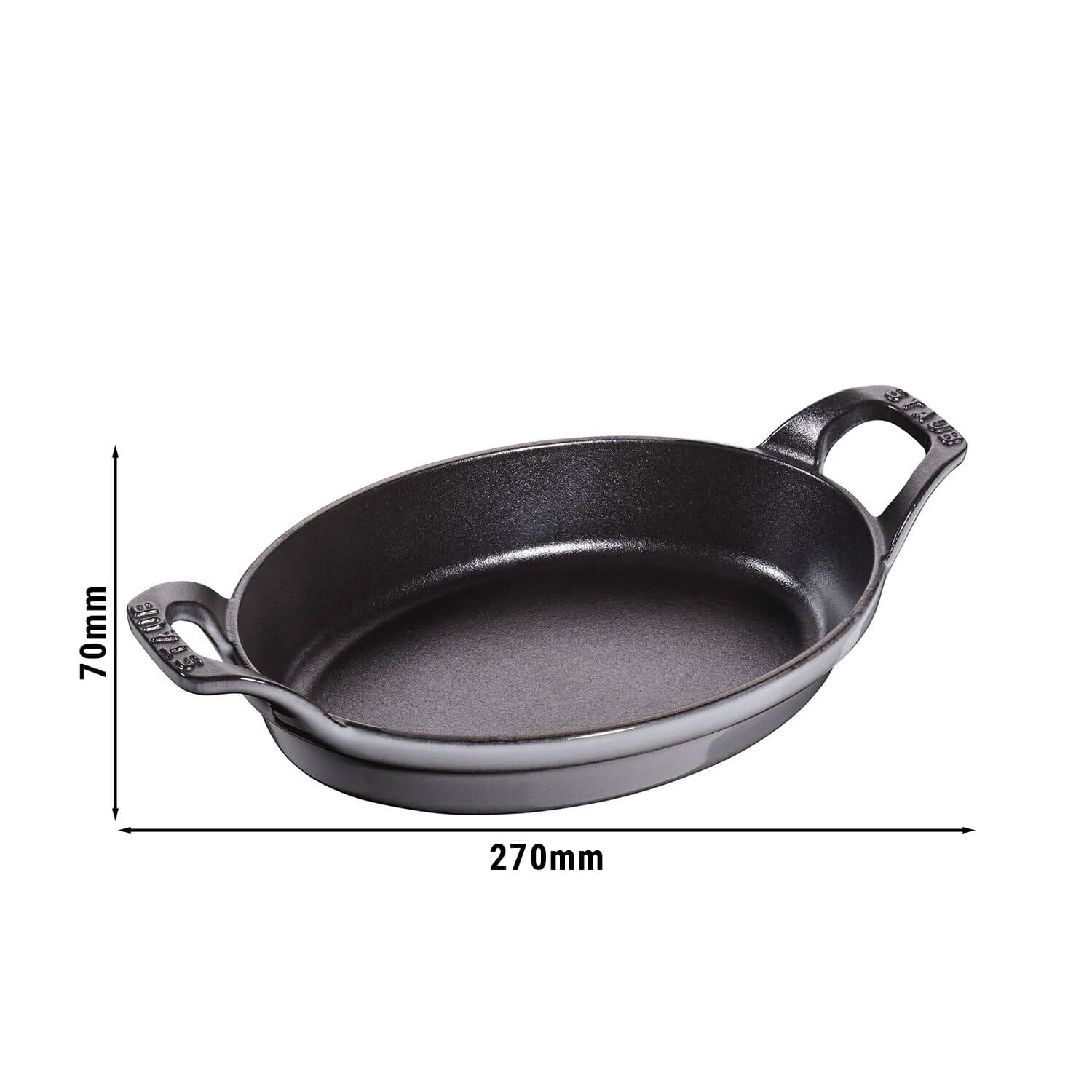 STAUB | SPECIALITIES - Tavă pentru cuptor - ovală - 210mm - fontă - gri grafit — 3
