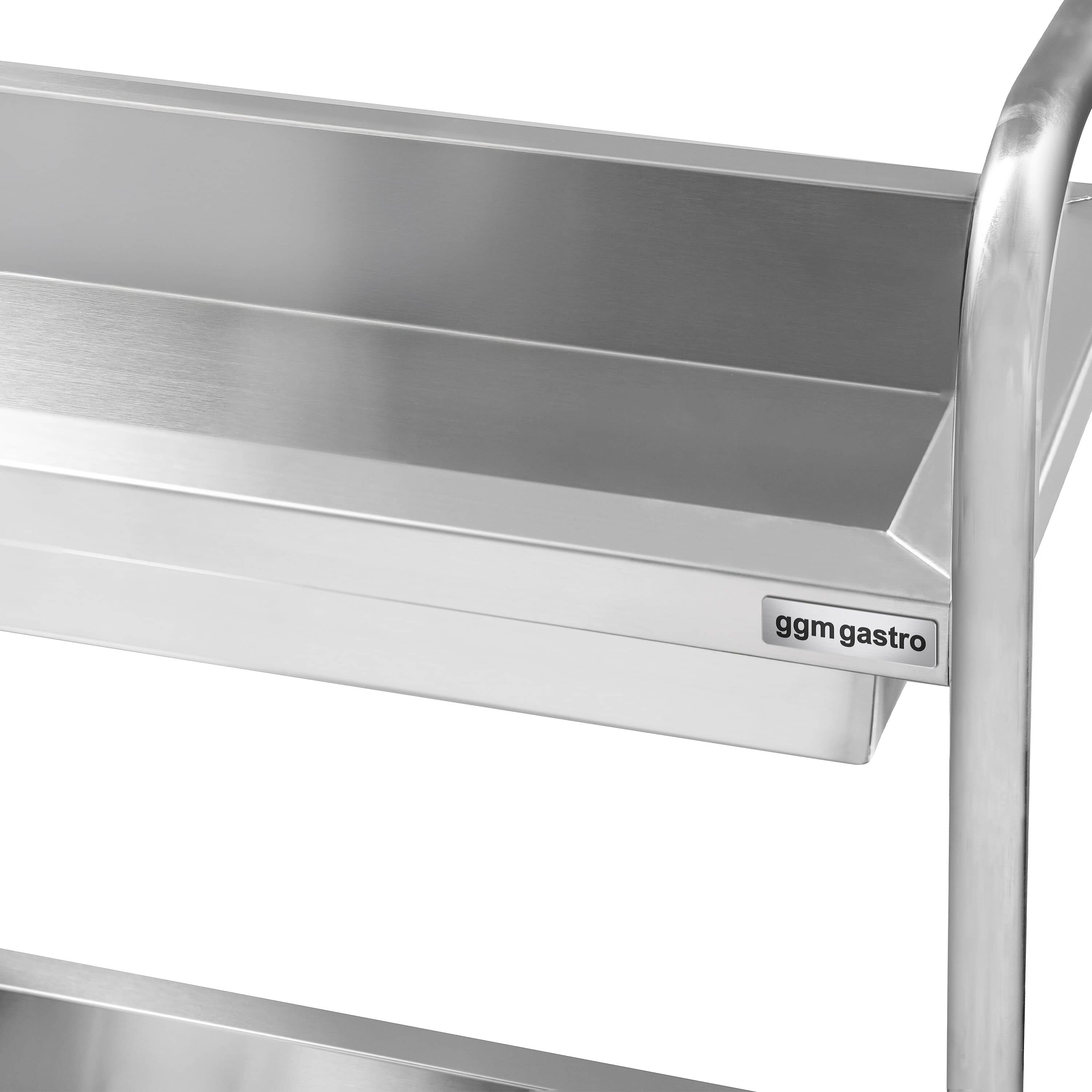 Cărucior servire - 850x450 mm - cu 2 cuve & roți silențioase — 9