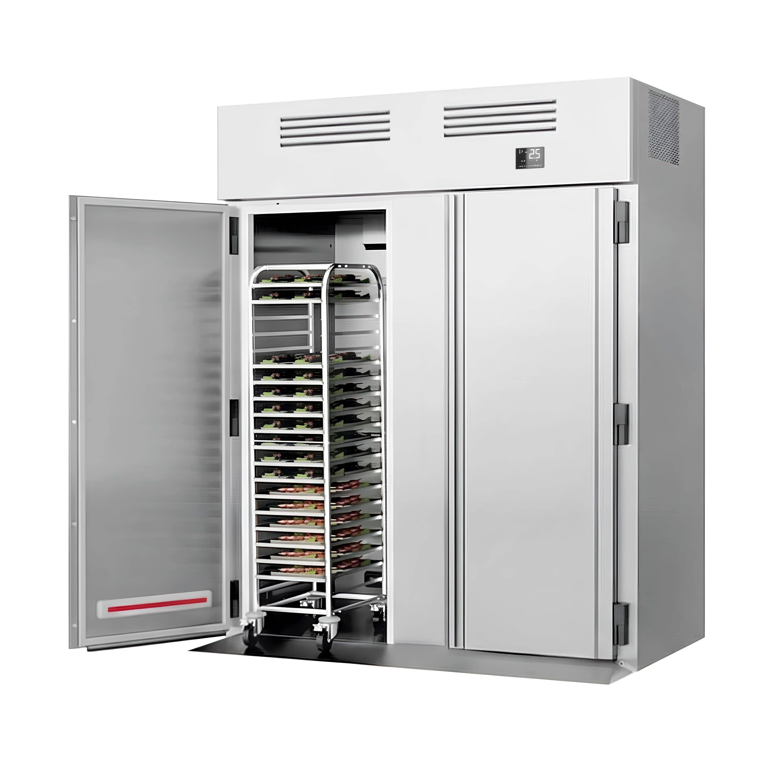 Frigider cu încărcare frontală din oțel inoxidabil Premium PLUS – GN 2/1 – 2700 litri – cu 2 uși — 7