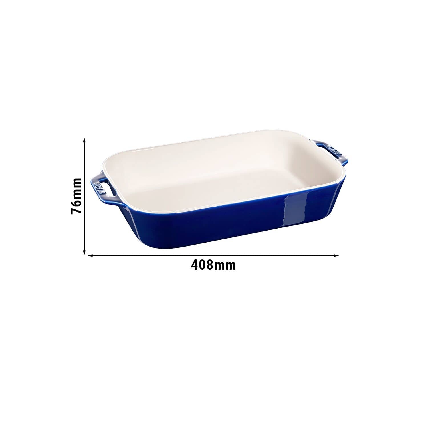PRAF | CERAMIQUE - Tava caserola - 340x240mm - Ceramica - Albastru inchis — 3