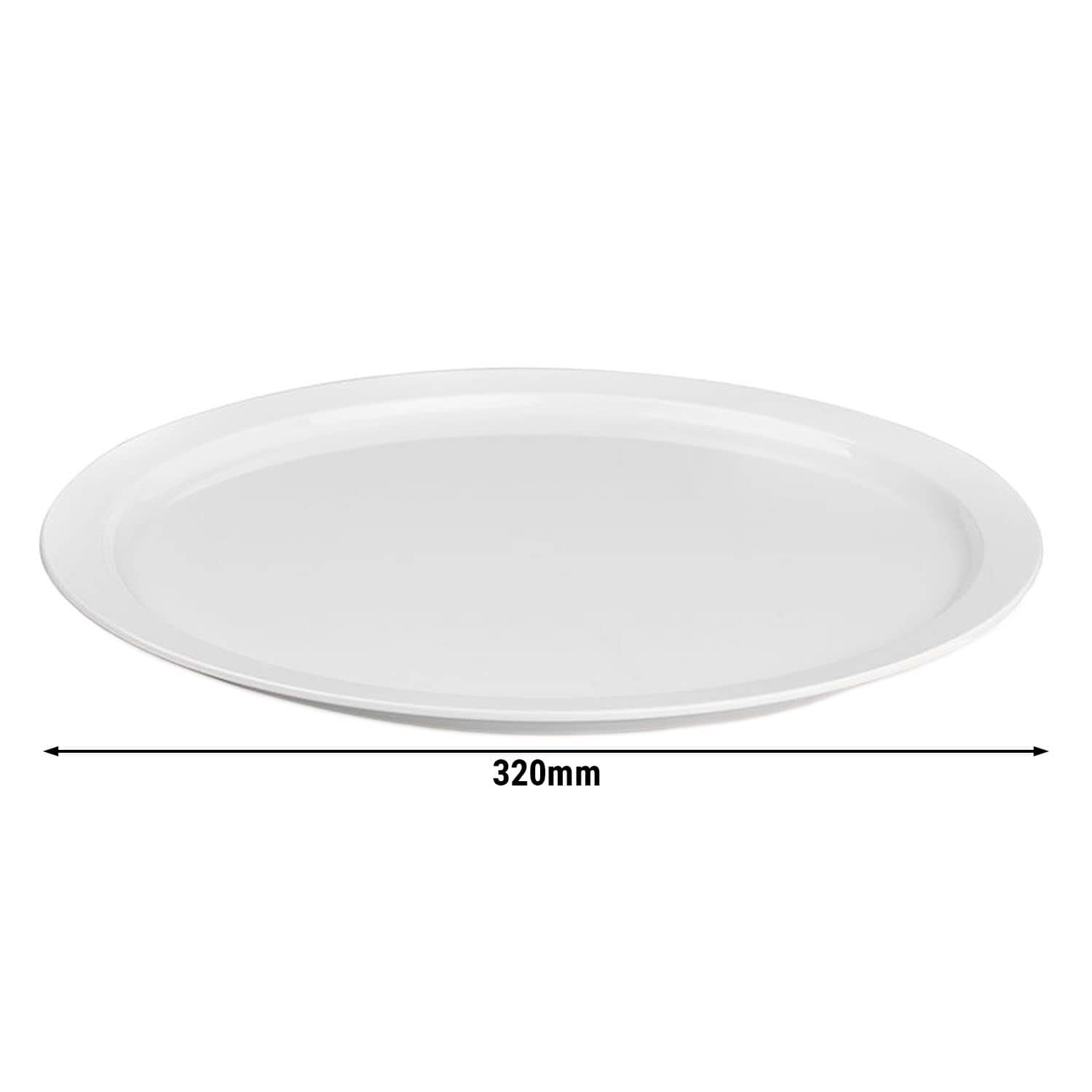 (24 buc.) Farfurii pentru pizza – policarbonat – Ø 320 mm – alb — 3