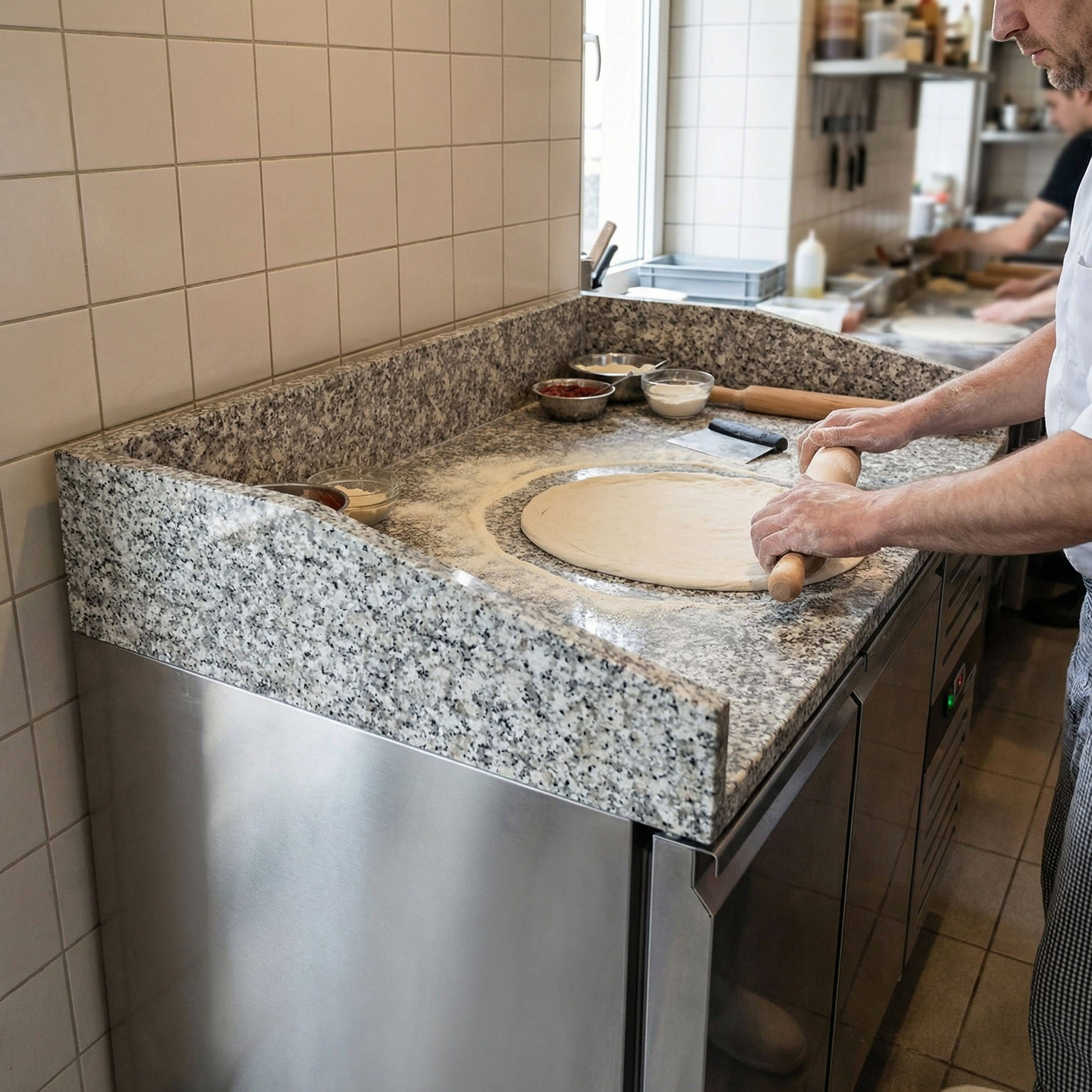 Masă frigorifică pentru preparare pizza ECO - 1500 x 800 mm - cu 2 uși — 12