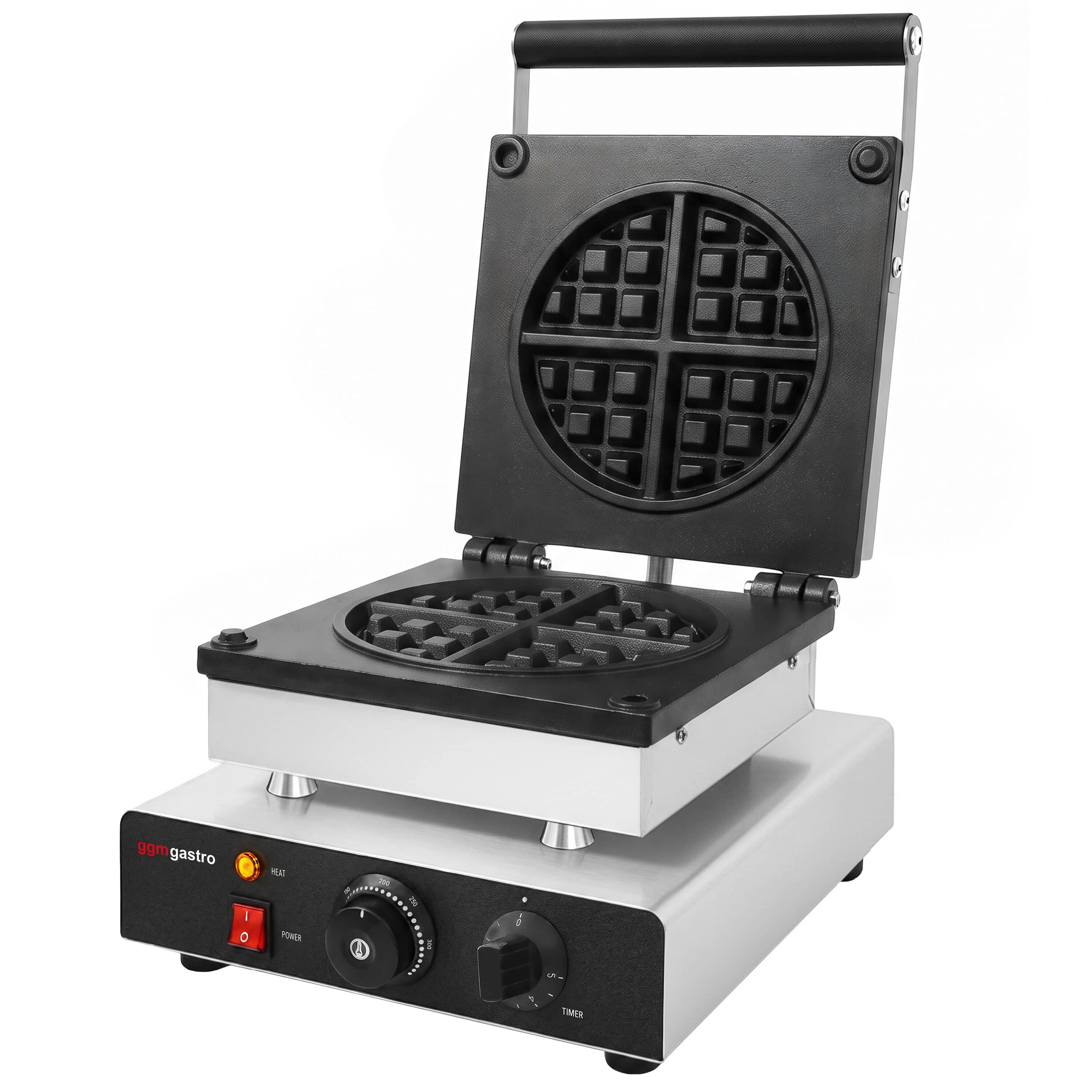 Aparat de vafe – individual – manual – 1,75 kW – Formă: vafă americană – plăci de coacere cu strat de teflon — 6