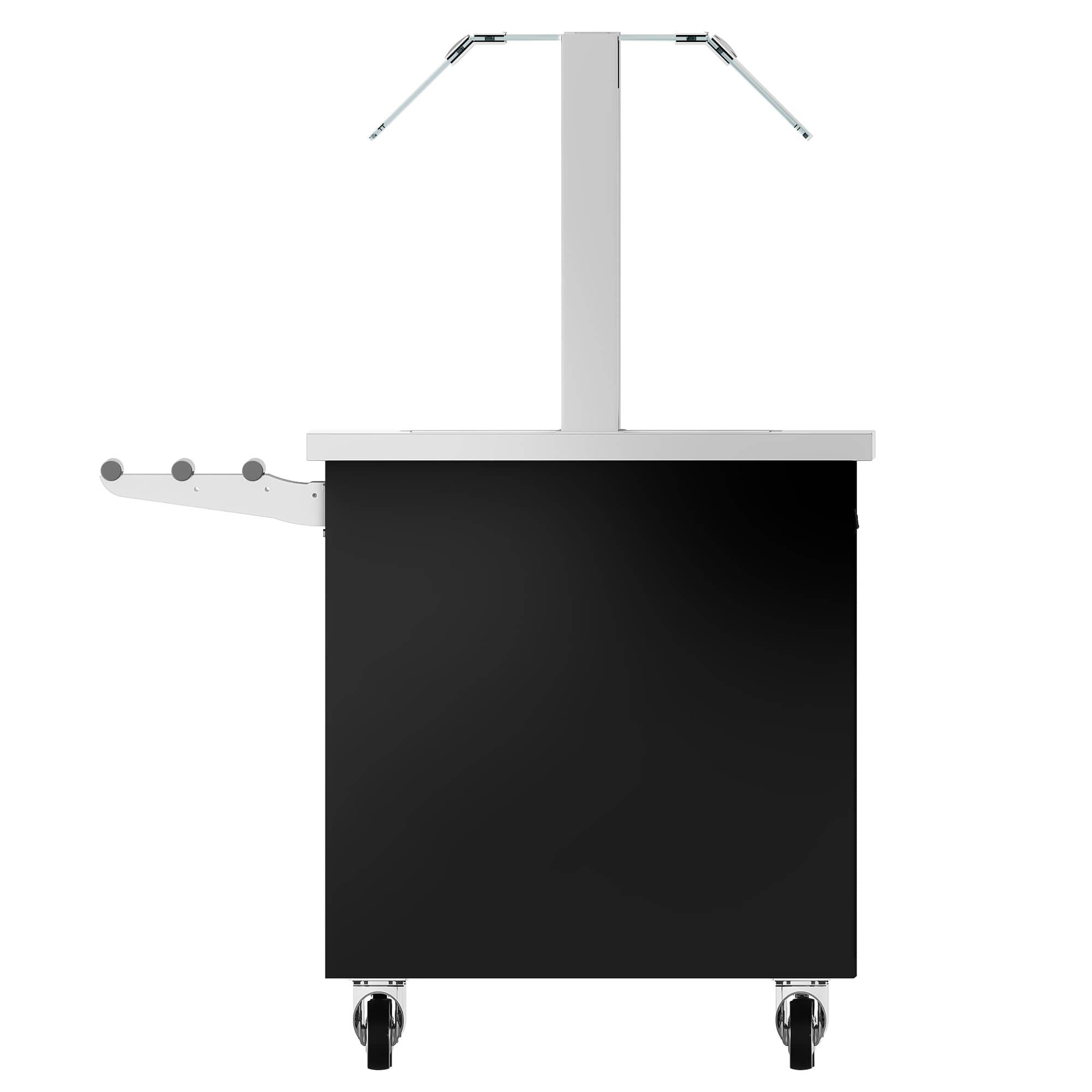 Cărucior de bufet încălzit DANZIG - 1600 mm - pentru 4 tăvi GN 1/1 - cu tobogan pentru tăvi - Negru — 11