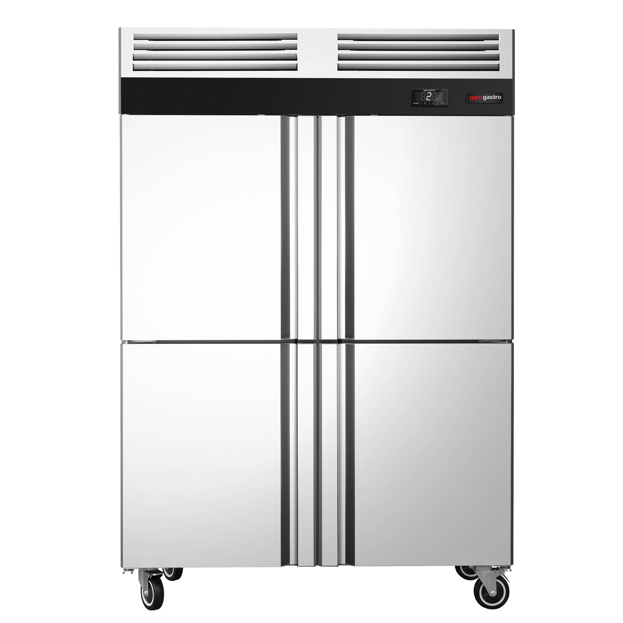 Frigider de depozitare din oțel inoxidabil ECO – GN 1/1 – 1700 litri – cu 4 uși jumătate — 6