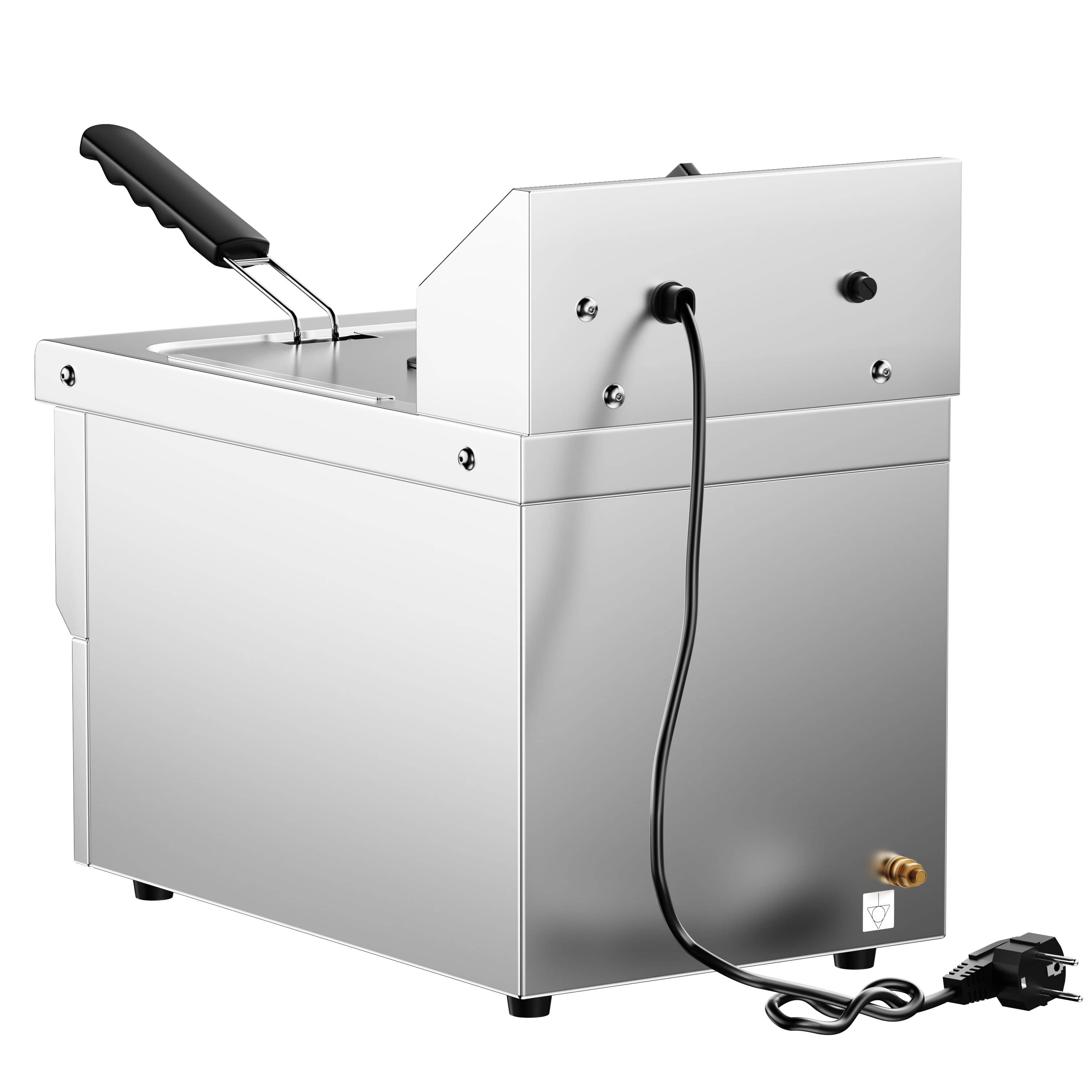 Friteuză electrică - de banc - 8 litri - 3,25 kW - control mecanic - cu robinet de scurgere — 7