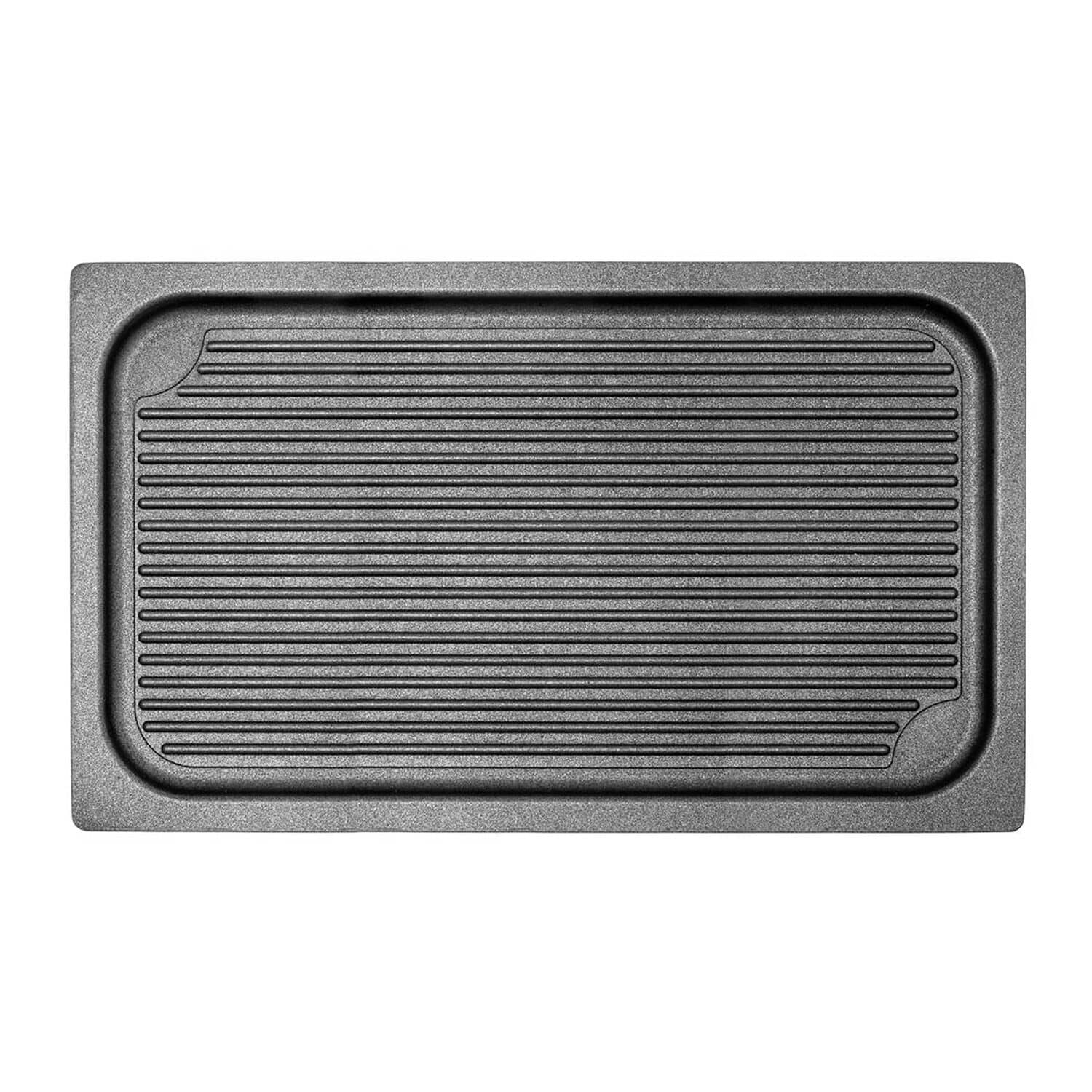 Placă de grătar pentru Cuptor convecție abur GN 1/1 - 530x325x20 mm | grosime bază 7 mm - aluminiu turnat alimentar | suprafață striată | antiaderentă | fără nichel | potrivită pentru gaz, electric, vitroceramică & cuptor — 2