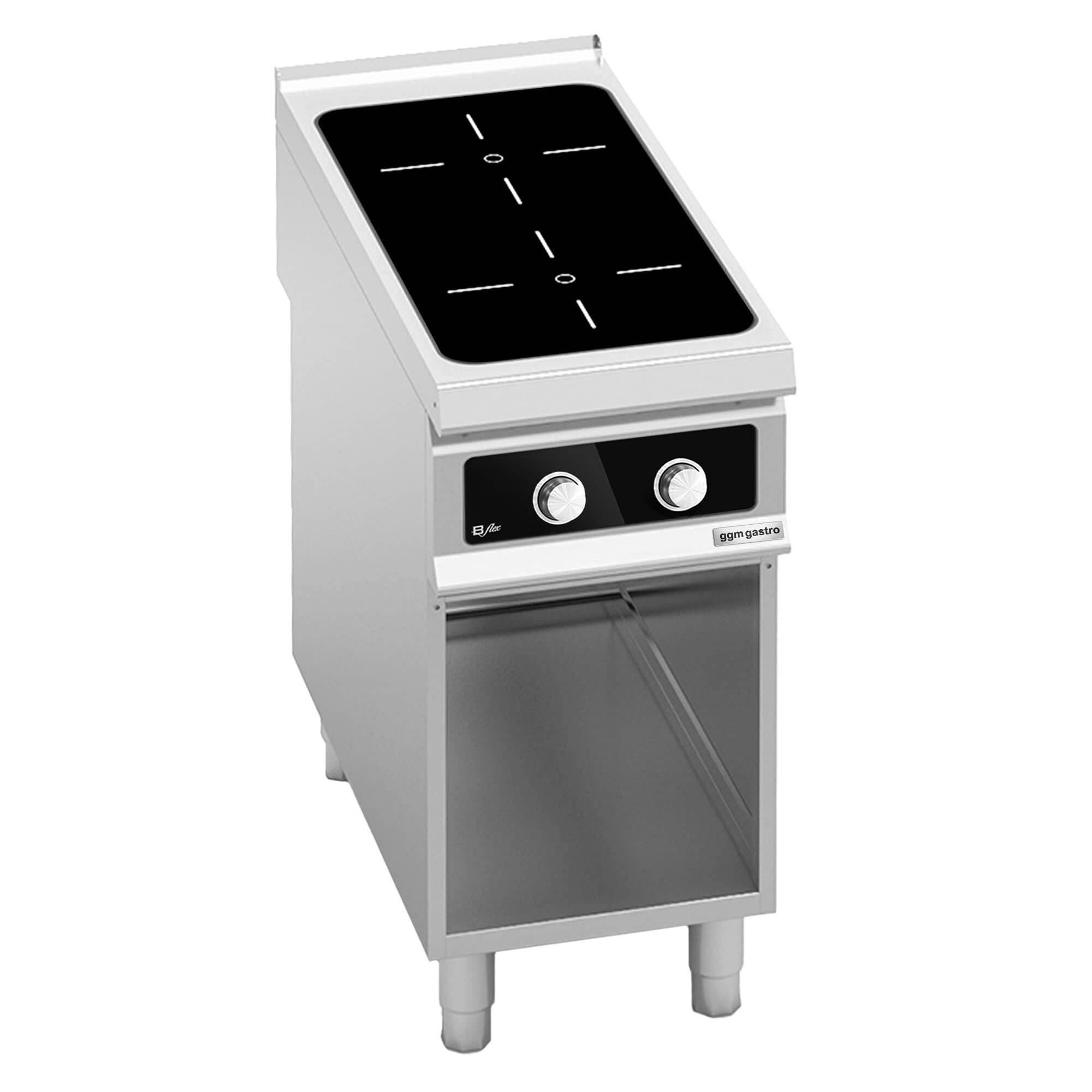 Mașină de gătit / Aragaz cu inducție - seria 900 - 400x900x(H)920 mm - 10 kW - 2 zone de inducție - Bflex Digital — 4