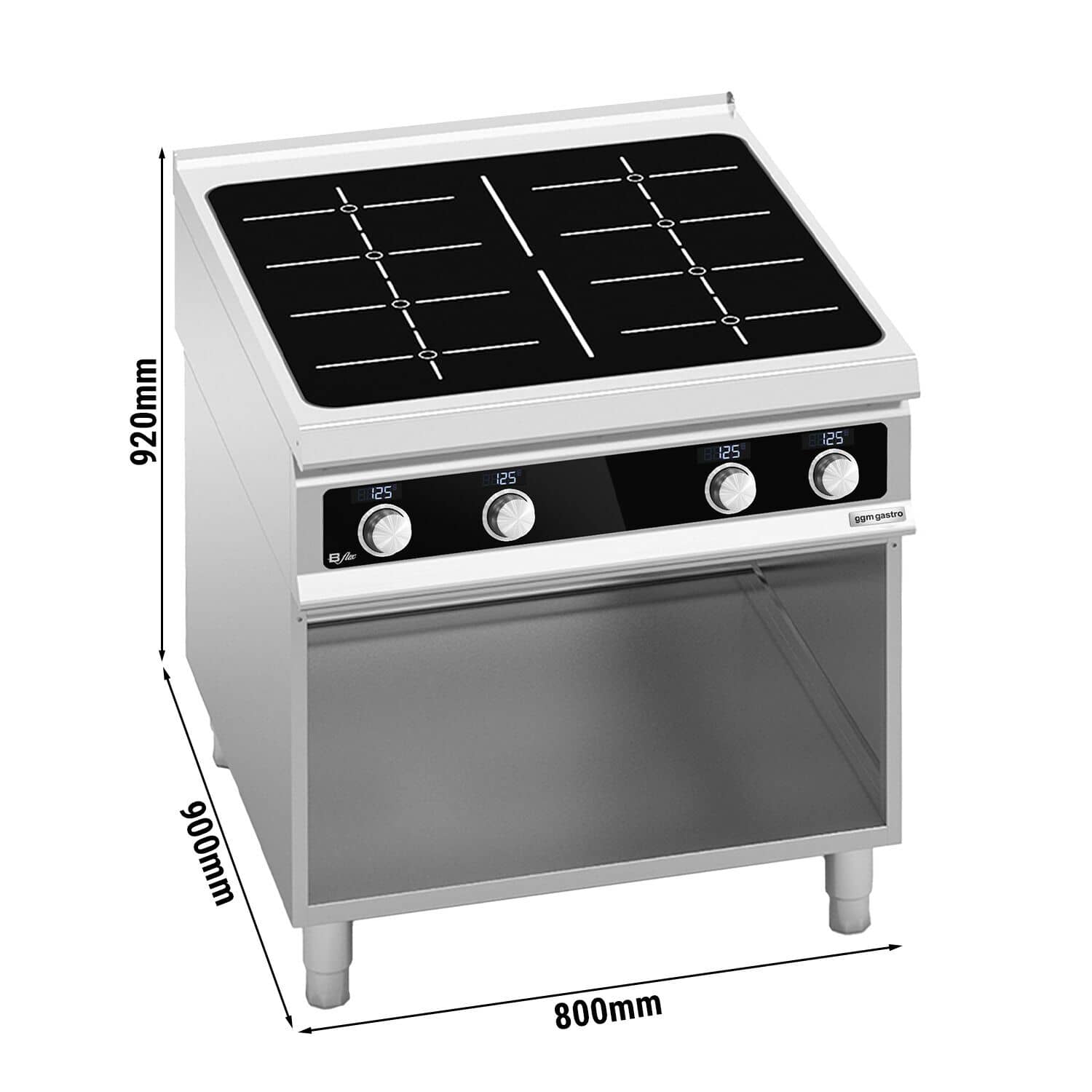 Aragaz cu plăci de încălzire prin inducție – 28 kW – Bflex Digital — 3