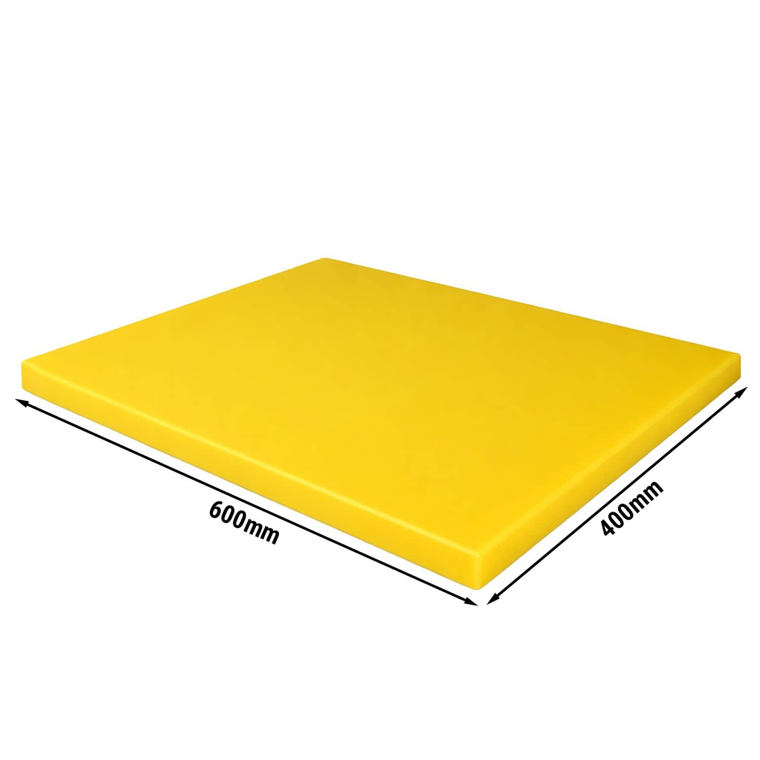 Tocător HACCP - 600x400 mm - grosime: 20 mm - polietilenă HDPE 500 - galben - anti‑alunecare — 3