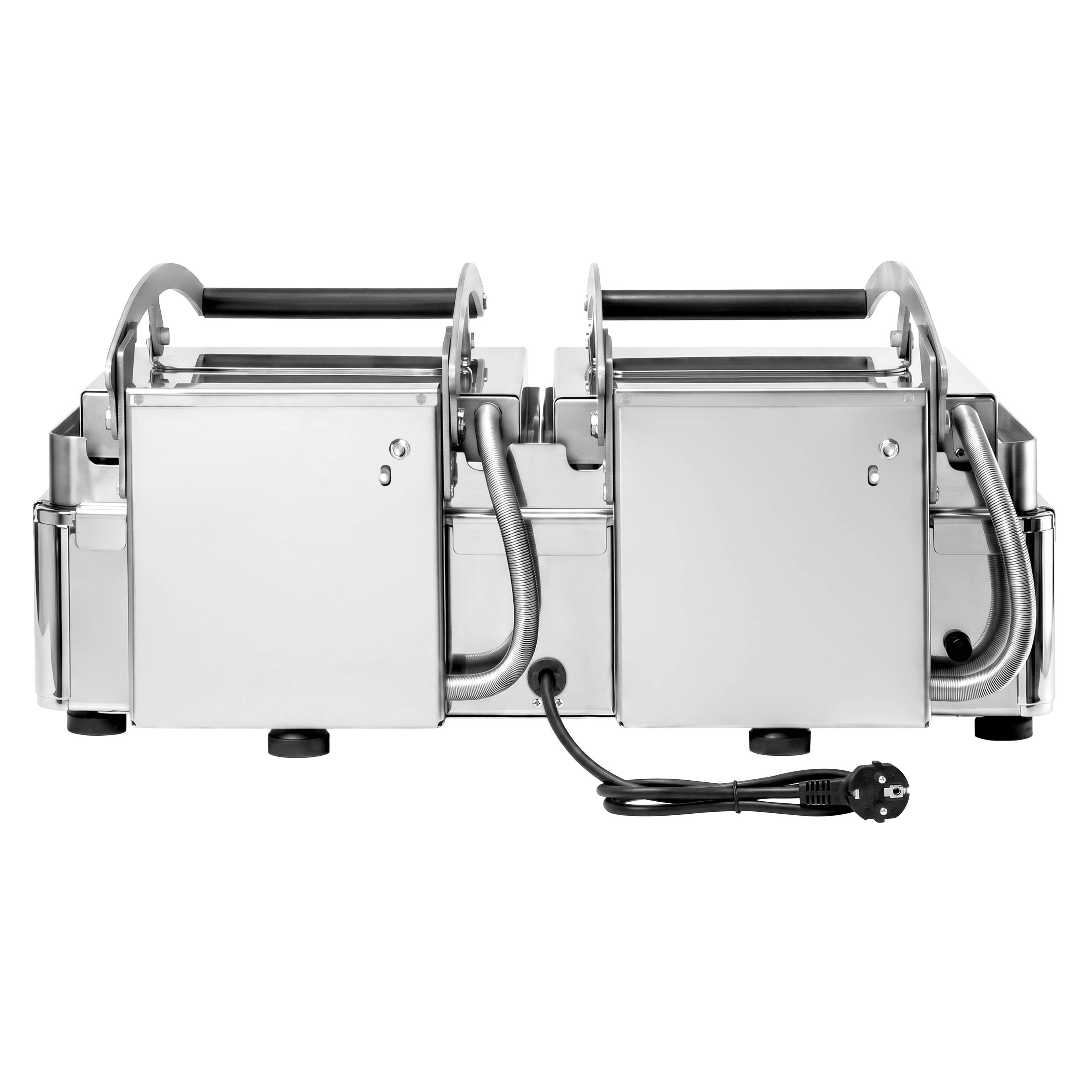 Grătar cu contact din vitroceramică – 3,4 kW – partea inferioară netedă și cea superioară striată – 2 suprafețe de gătit: 220x220 mm — 7