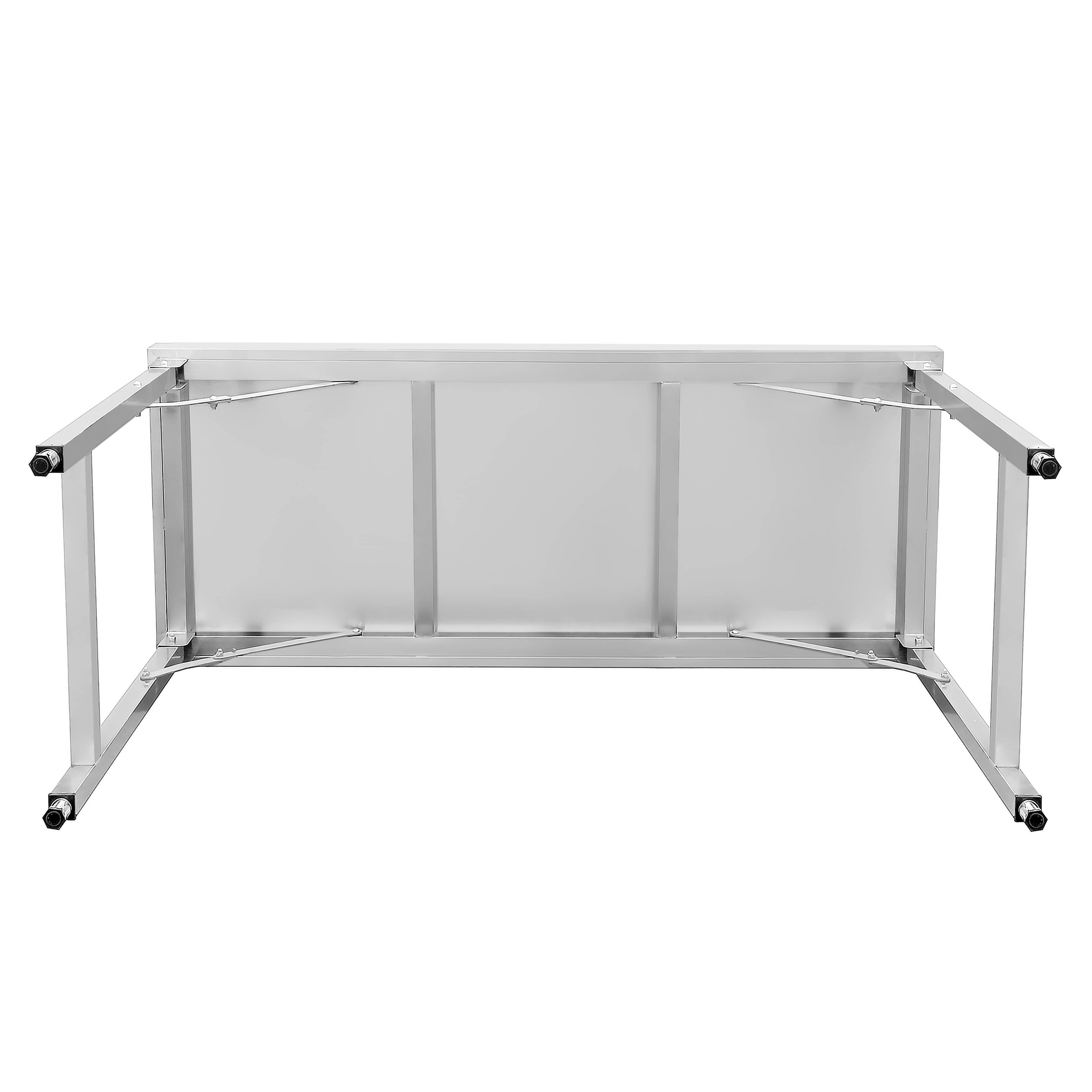 Masă de lucru din oțel inoxidabil – pliabilă – 1400 x 600 mm — 7