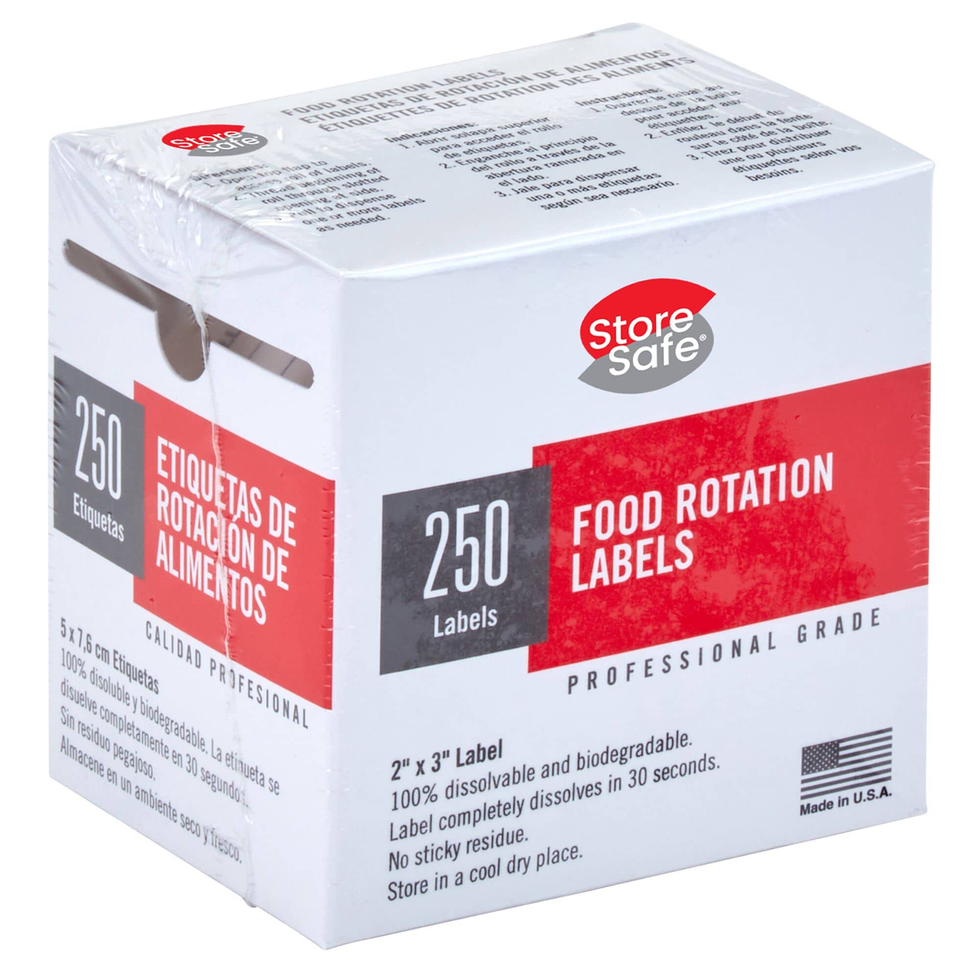 (24 bucăți) CAMBRO | Etichete de rotație StoreSafe® - 250 etichete per rolă — 4