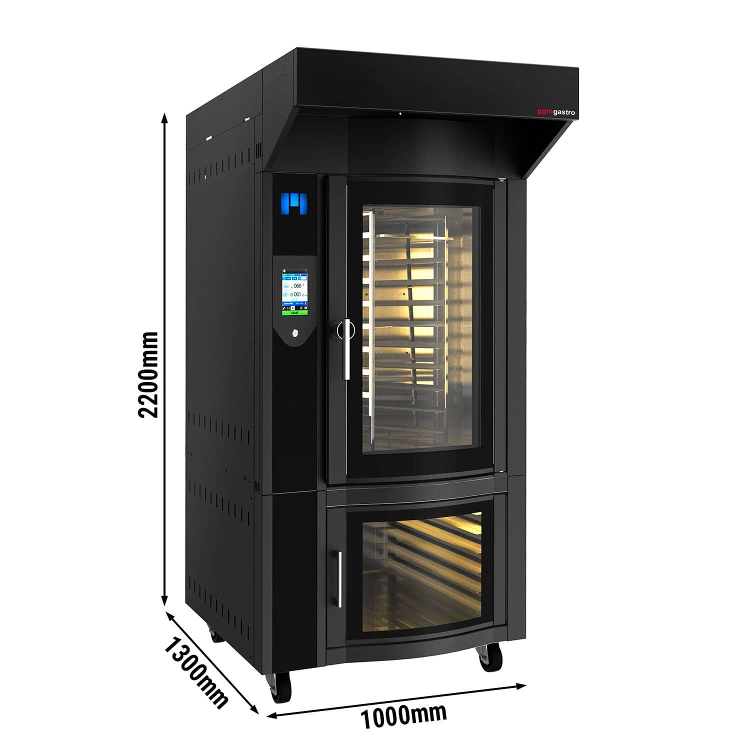 Cuptor rotativ cu aer cald pentru panificație - Touch - 10x EN 600x400 - incl. hotă și dospitor — 3