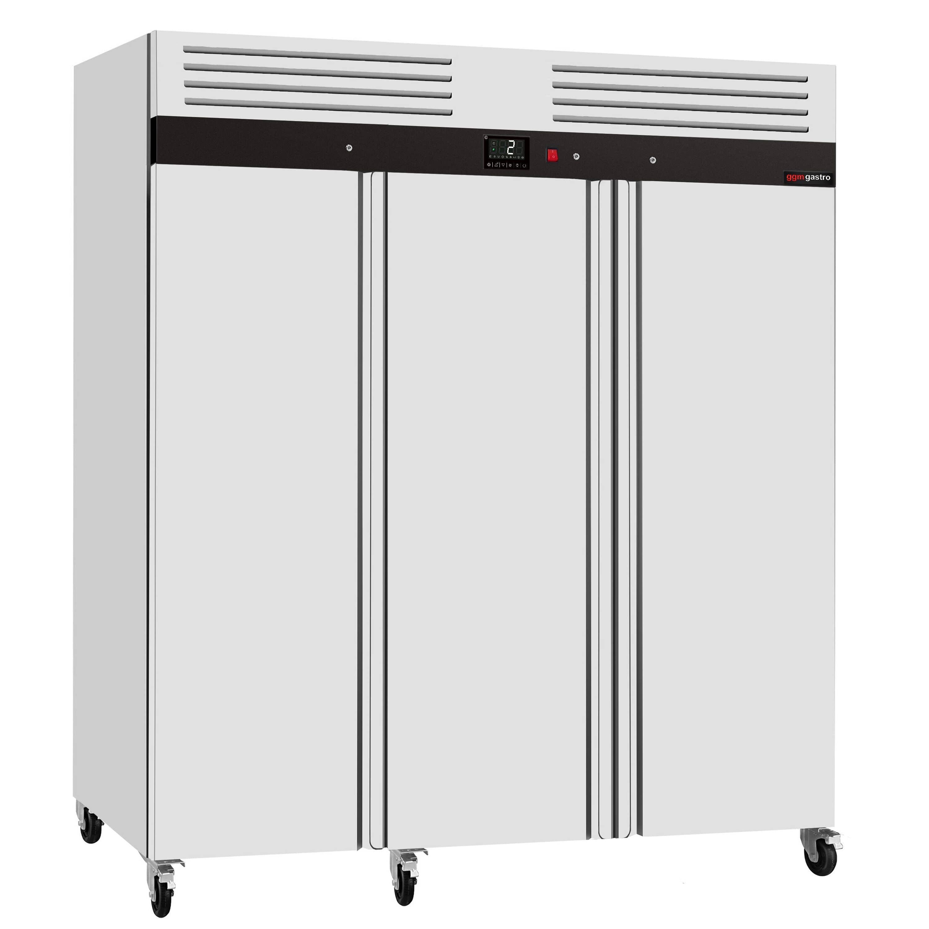 Frigider din oțel inoxidabil ECO – 1590 litri – cu 3 uși din oțel inoxidabil – interiorul ușii din plastic — 2