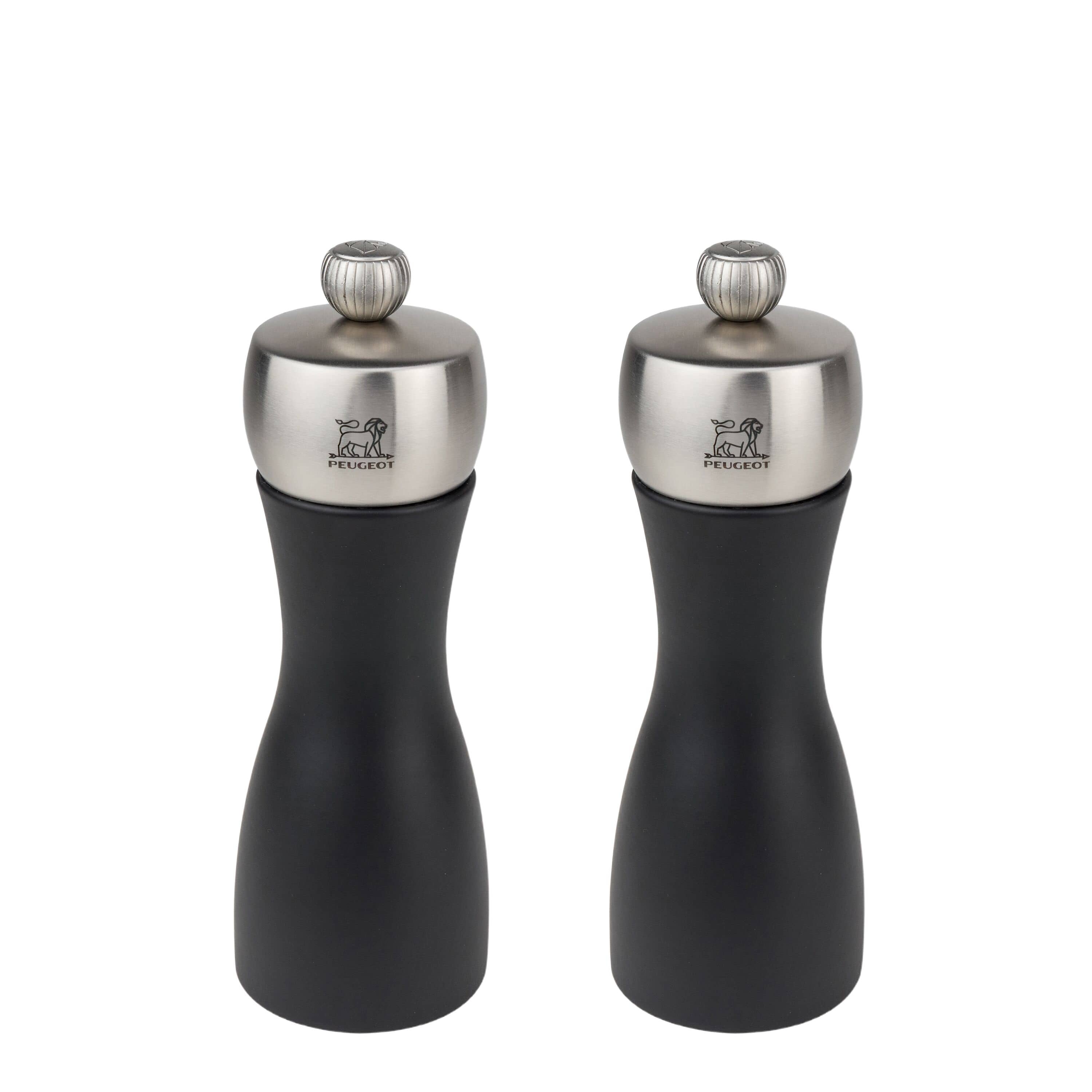 (6 bucăți) PEUGEOT | FIDJI - Râșniță pentru sare și piper - Lemn - Negru mat - Înălțime: 150 mm — 4