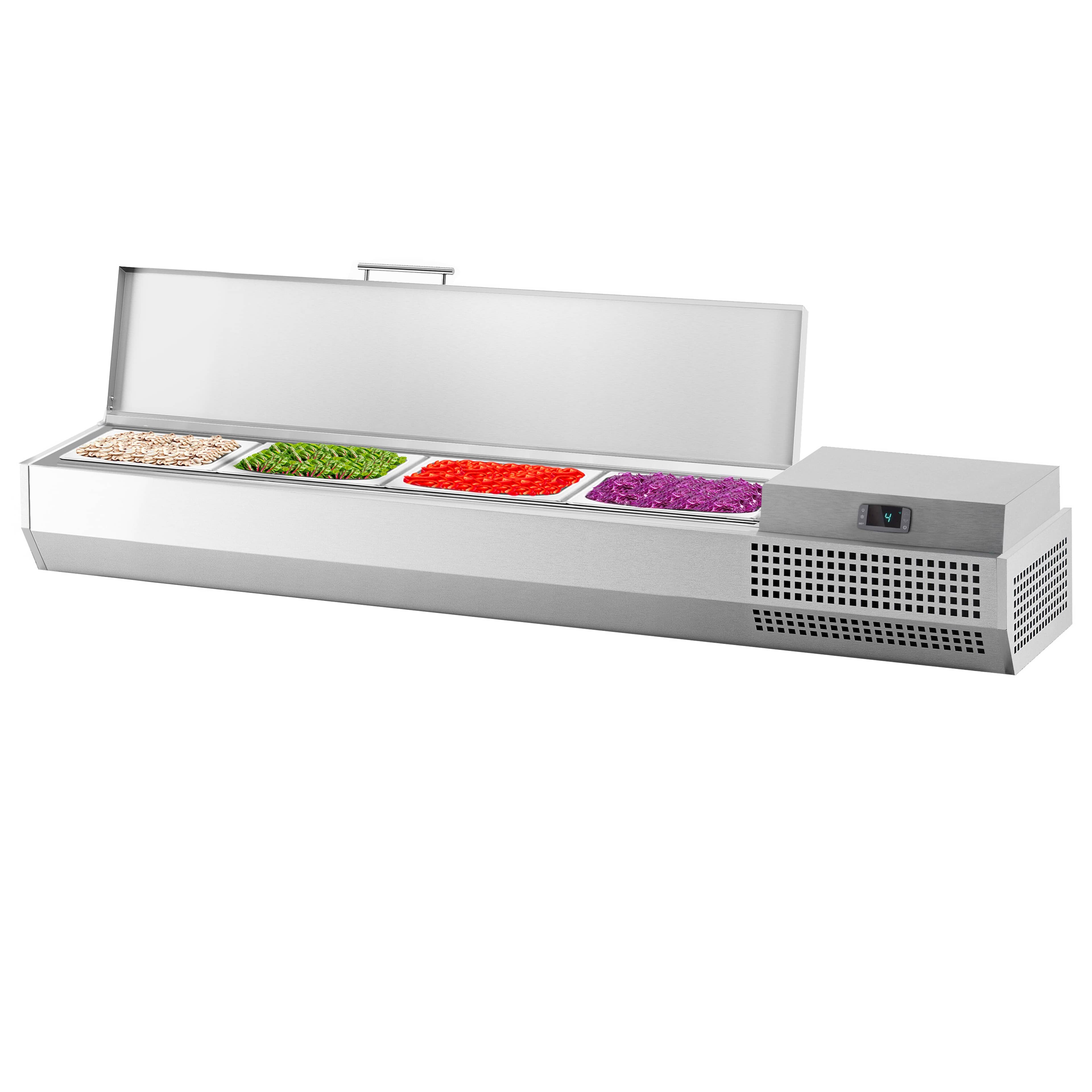 Vitrină frigorifică de ingrediente PREMIUM PLUS - 1328x413 mm - 4x GN 1/3 — 8