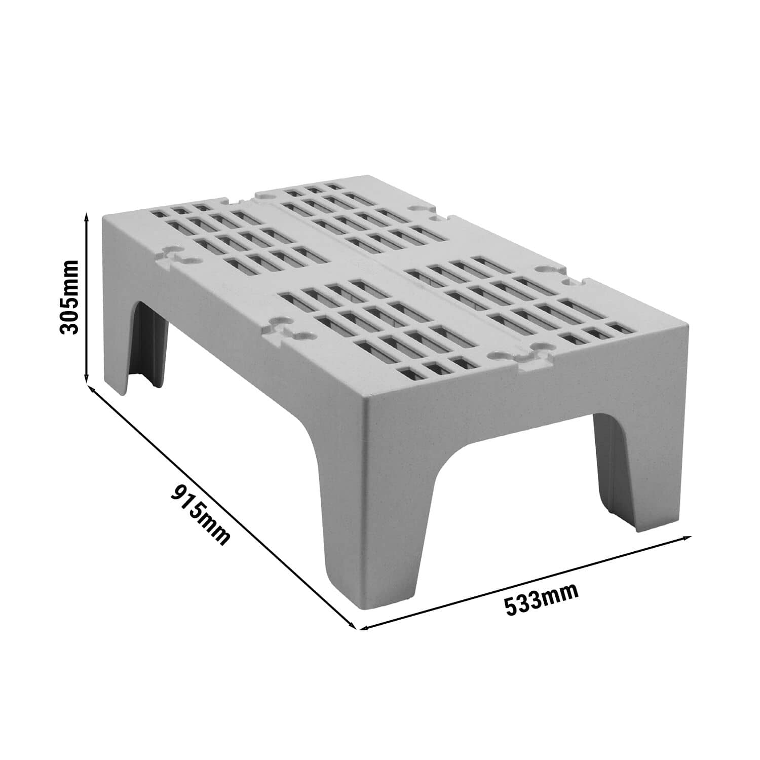CAMBRO | Seria S - Bază cu rulmenți pentru sarcini grele - cu suprafață cu fante - gri pătat — 3