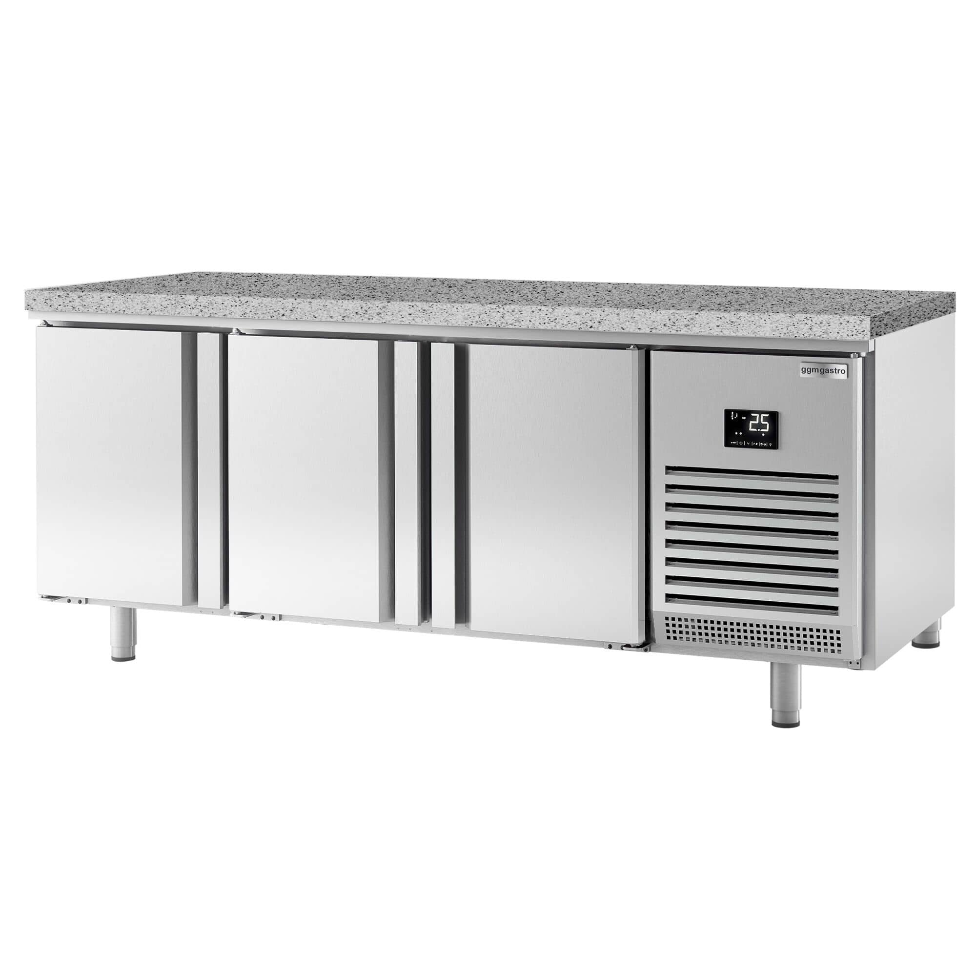 Masă frigorifică panificație Premium PLUS – 2185 x 800 mm – cu gaură de trecere – blat din granit — 8