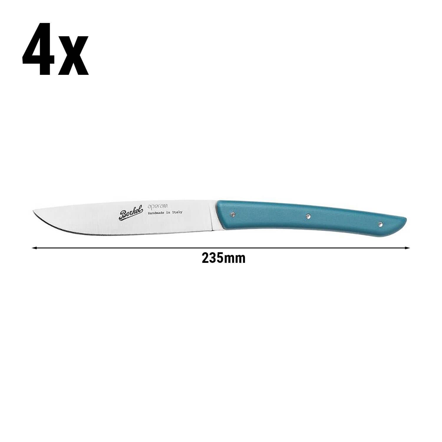 BERKEL | (4 bucăți) - Cuțit pentru friptură - Petrol albastru - 110mm — 3