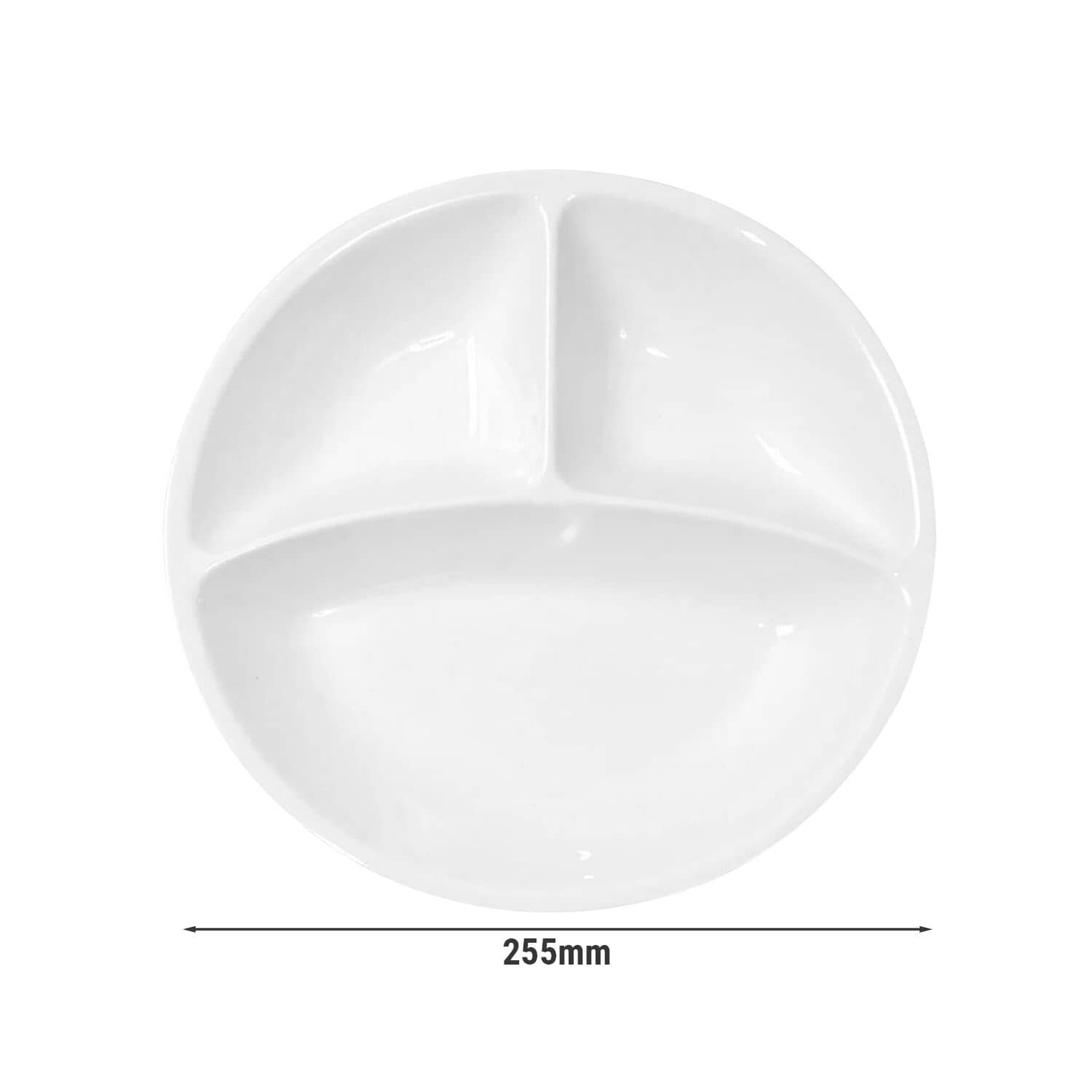 (12 bucăți) THERMO FUTURE BOX | Farfurie porțelan - Rotundă - 3 părți - Alb — 3