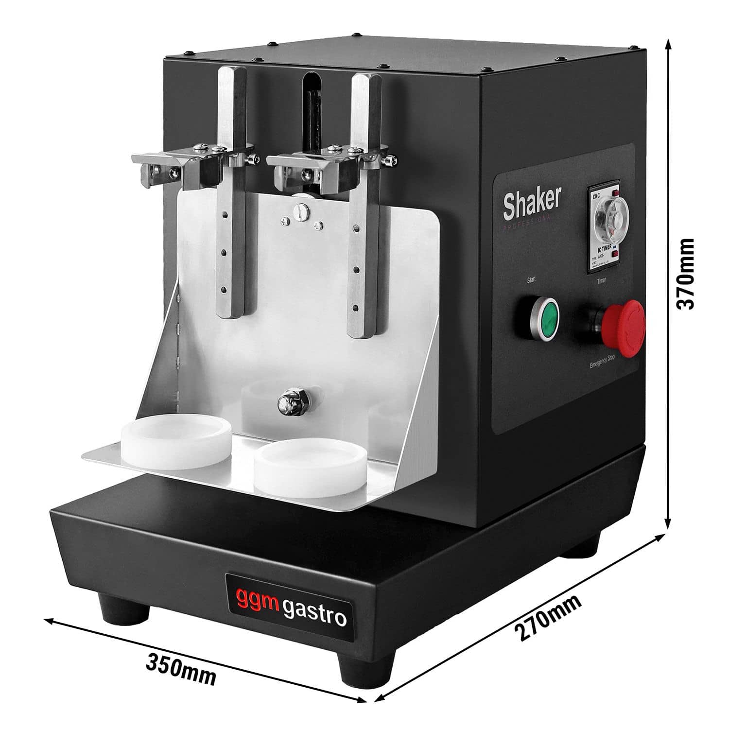 Shaker electric pentru lapte, cocktailuri și ceai cu bule – dublu – 40 W – 240 rpm – negru — 3