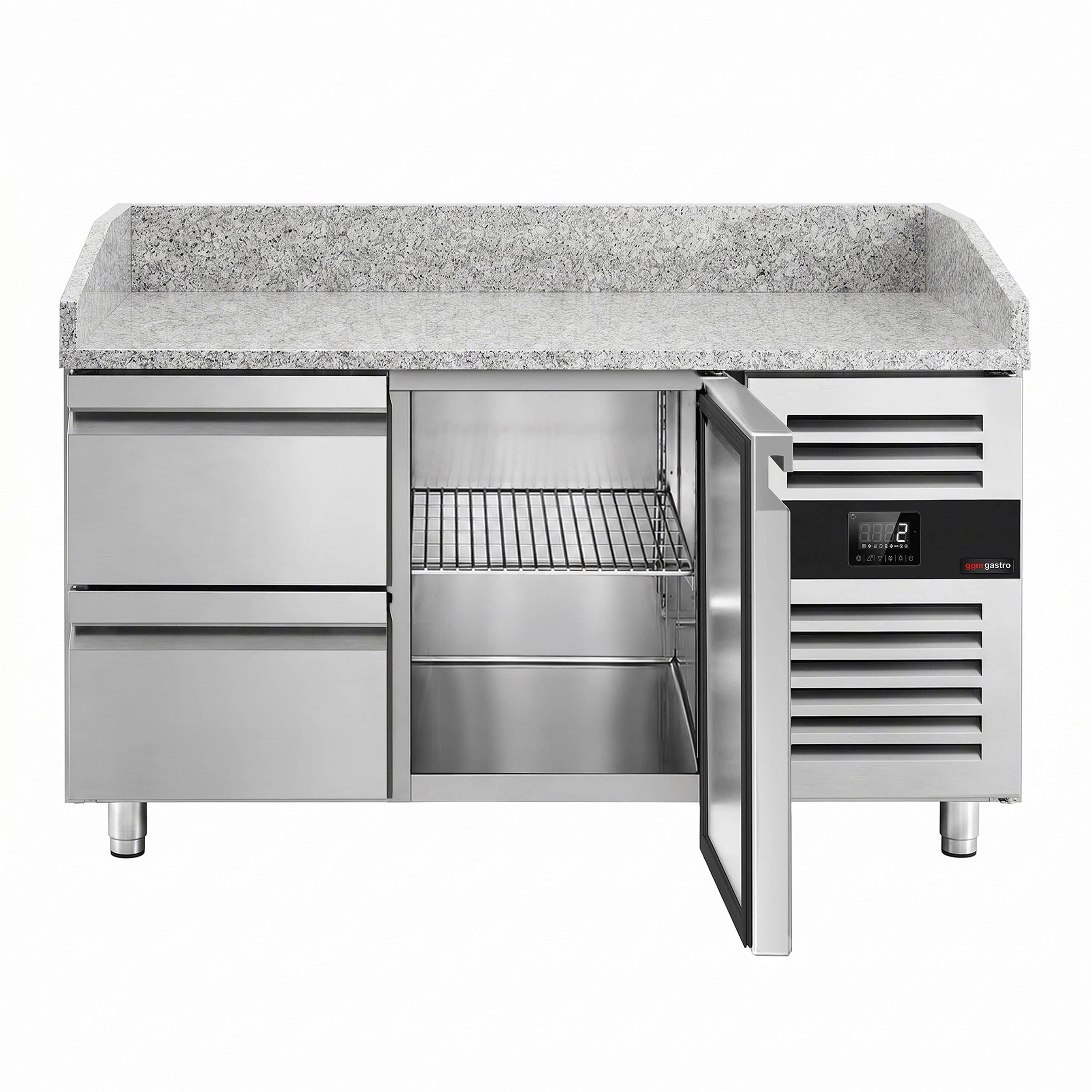 Masă frigorifică pentru pizza ECO – 1500 x 800 mm – cu 1 ușă și 2 sertare — 6