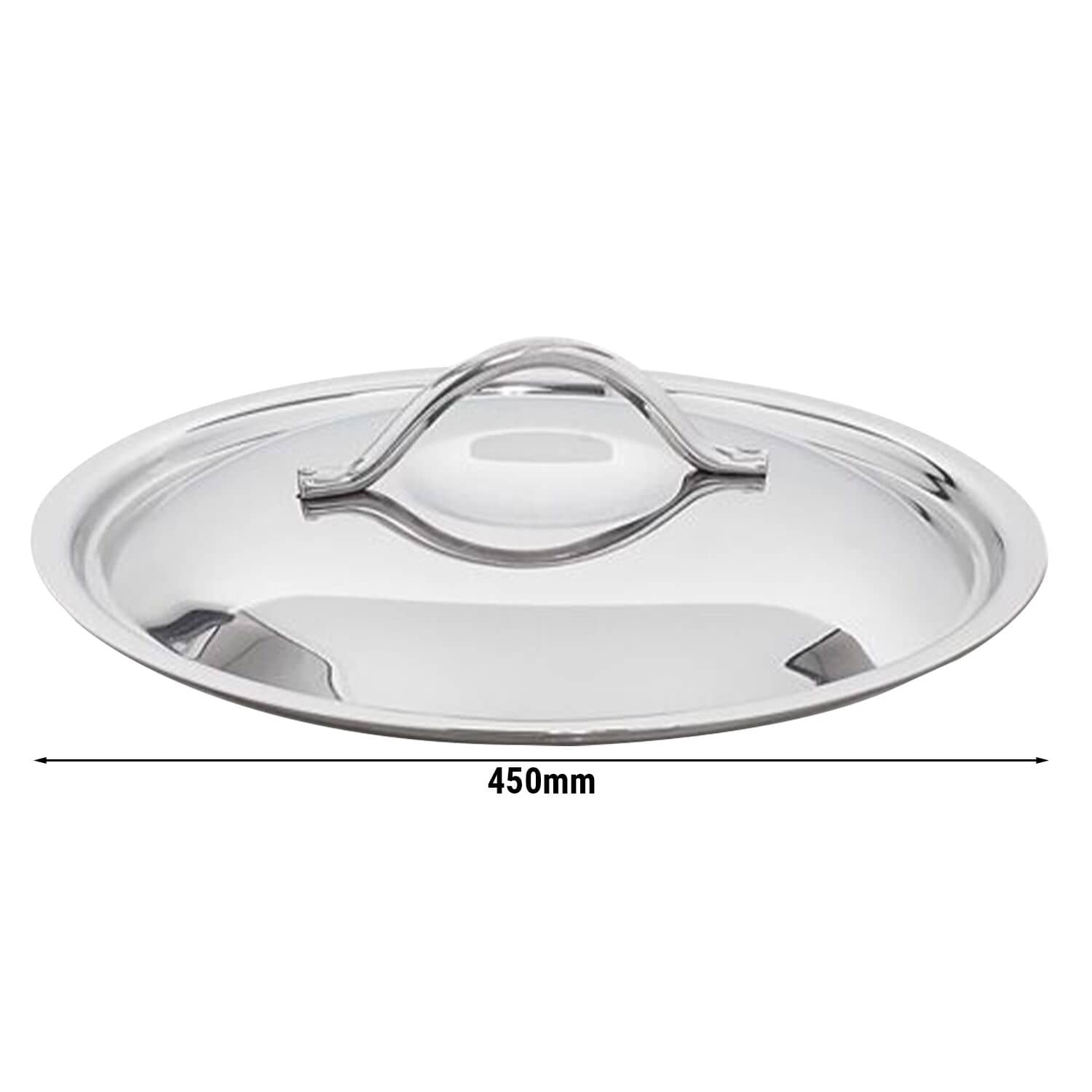 Capac pentru oală - oțel inoxidabil - Ø 450 mm — 3
