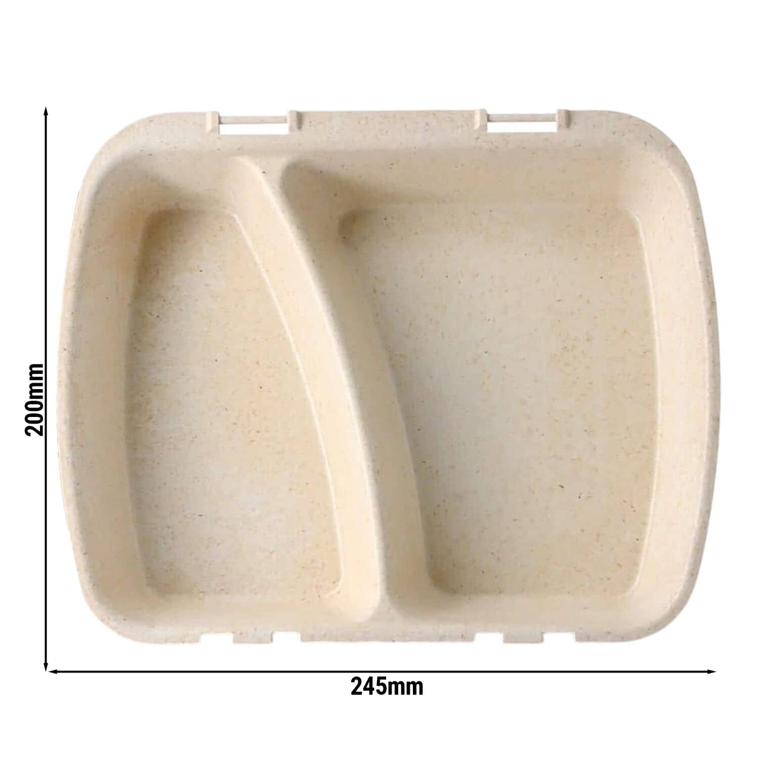 (60 bucăți) Cutii pentru meniu reutilizabile cu 2 compartimente – 245 x 200 mm – dimensiune standard HP4 — 3