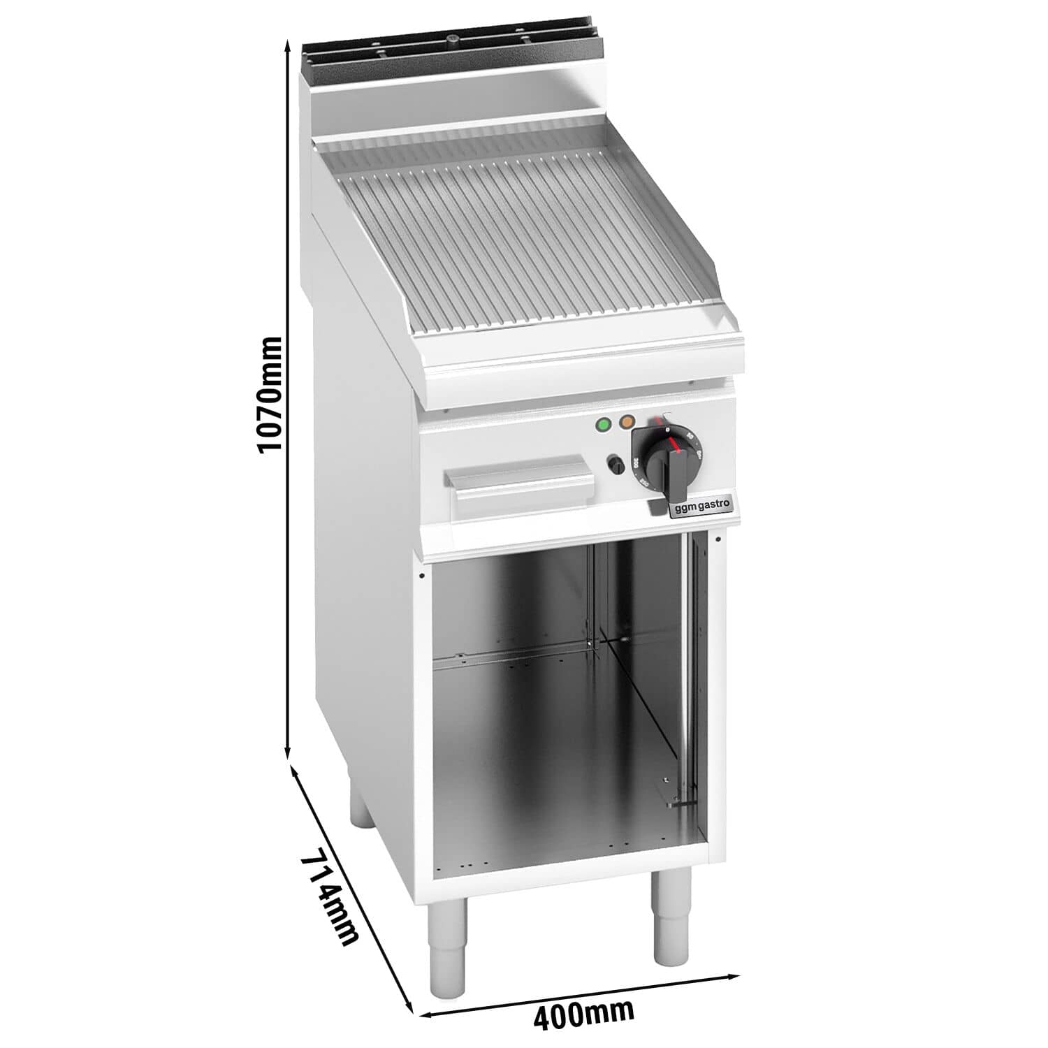 Plită de gătit electrică - 4,8 kW - cu caneluri — 3