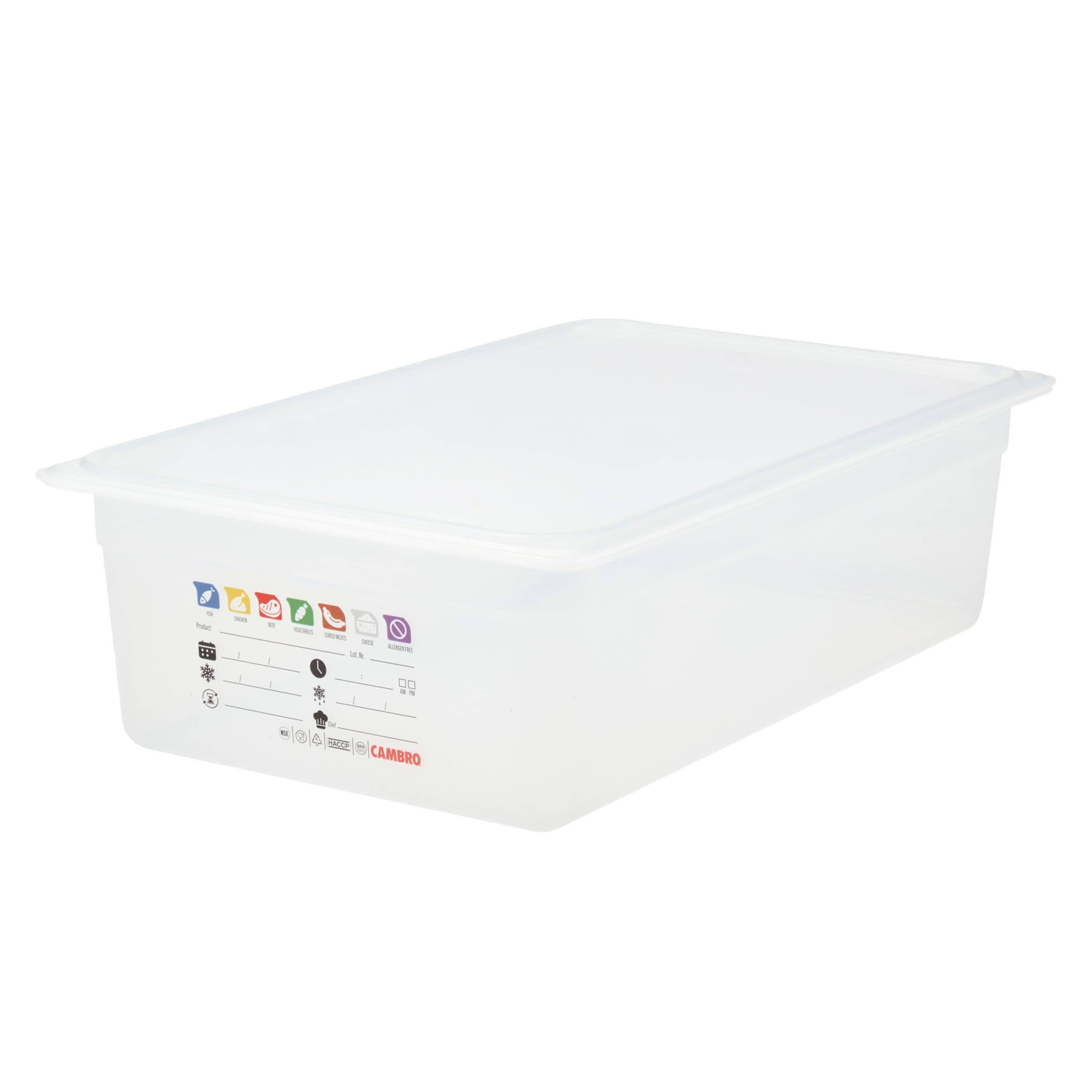 (6 bucăți) CAMBRO | SafeTrak - Recipiente din polipropilenă GN 1/1 - Lăptos - Înălțime: 150mm — 4