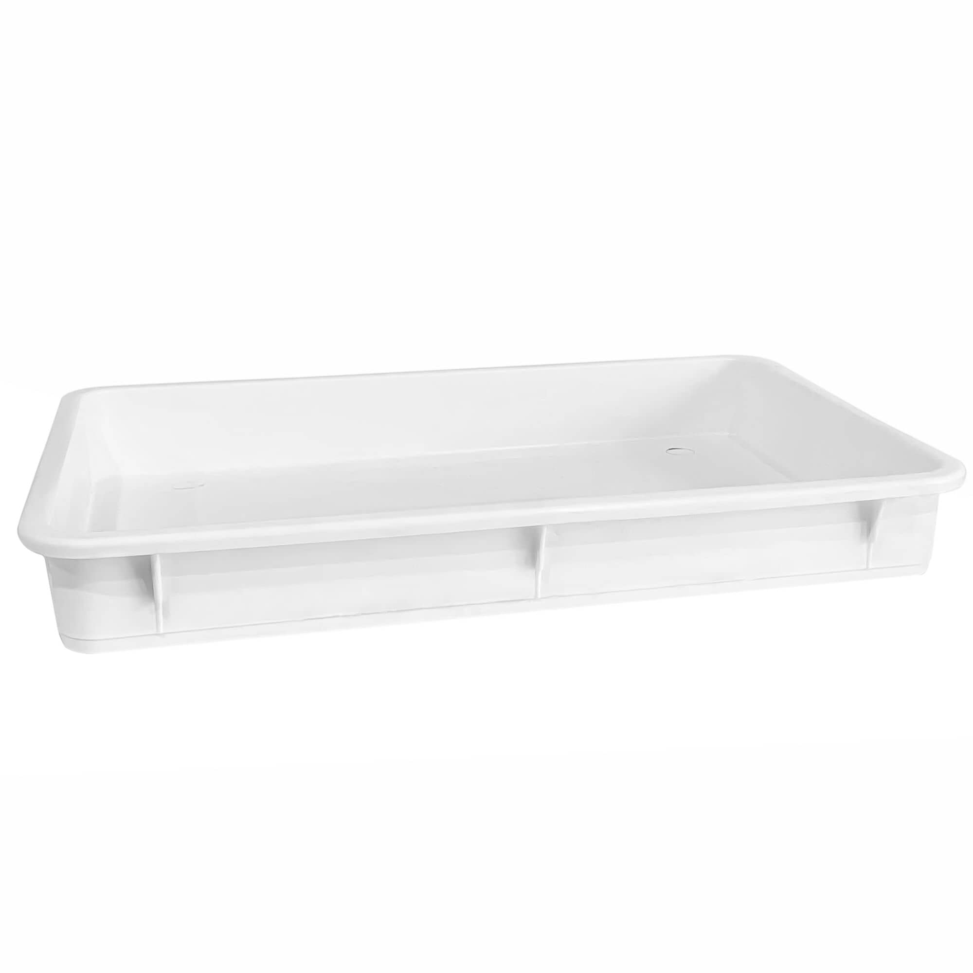 (9 tlg) Cutie aluat pizza -set - 8 recipiente & 1 capac - EN 600x400 mm - Înălțime: 75 mm - polipropilenă - alb — 4